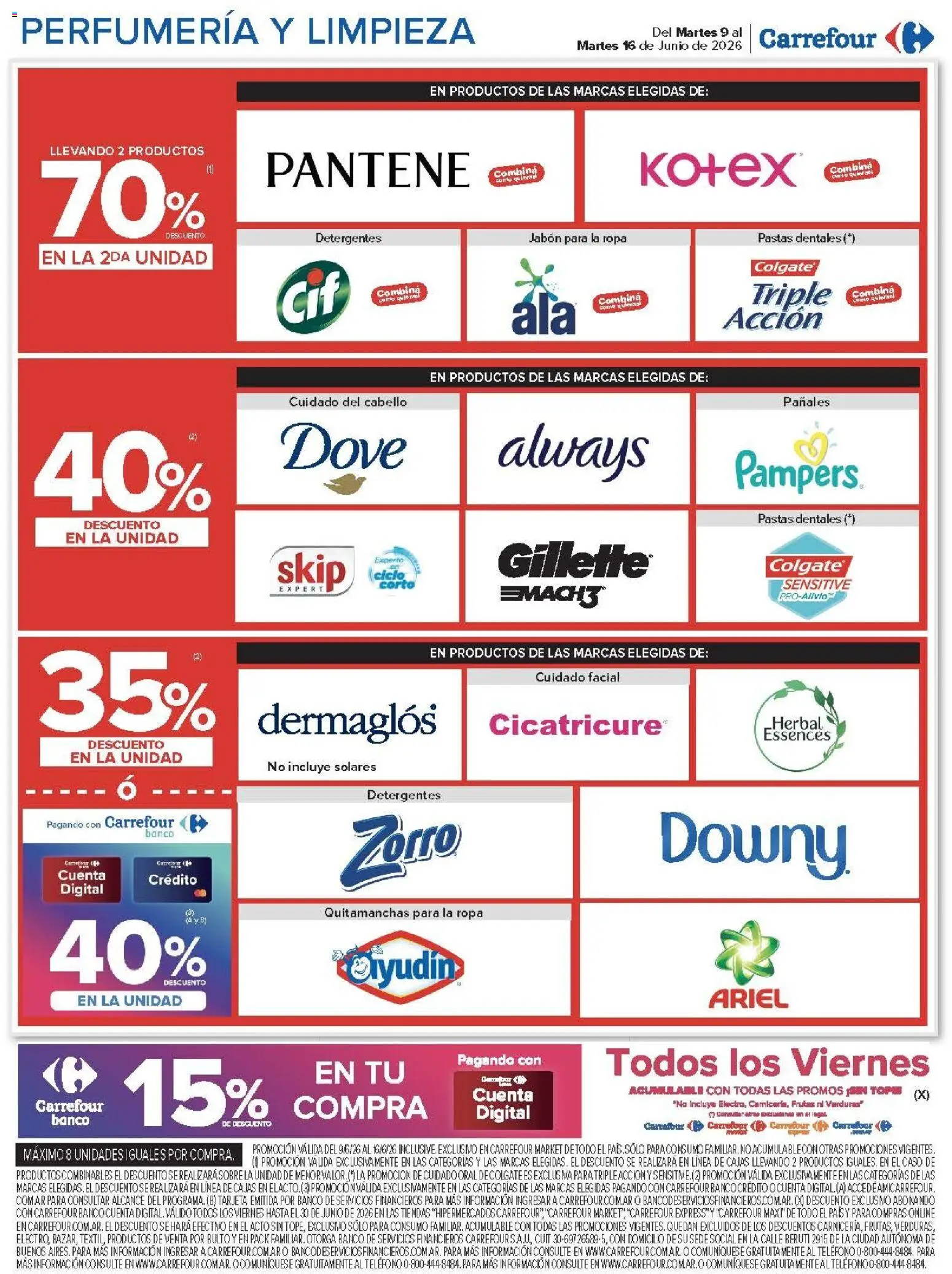 Carrefour ofertas │ válido desde el 09.06.2026 | Página: 59 | Productos: Teléfono, Quitamanchas, Ropa, Pañales