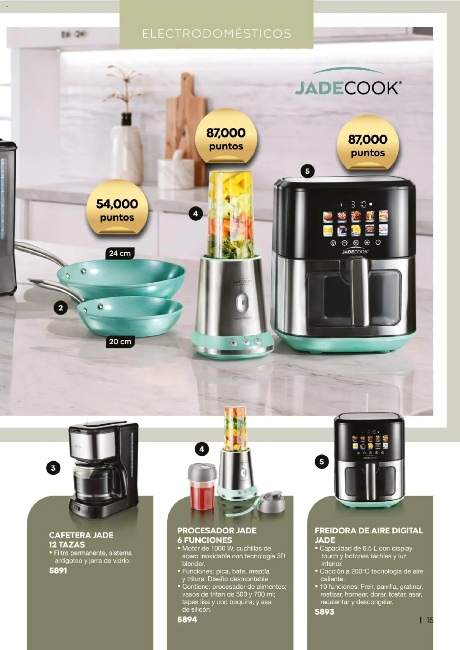 Nuevas ofertas de Fuller válidas en toda la República Mexicana desde el 15/06/2026. ¡Encuentra las mejores ofertas en Fuller catálogo Puntos! | Página: 15 | Productos: Freidora de aire, Cafetera, Freidora, Vasos