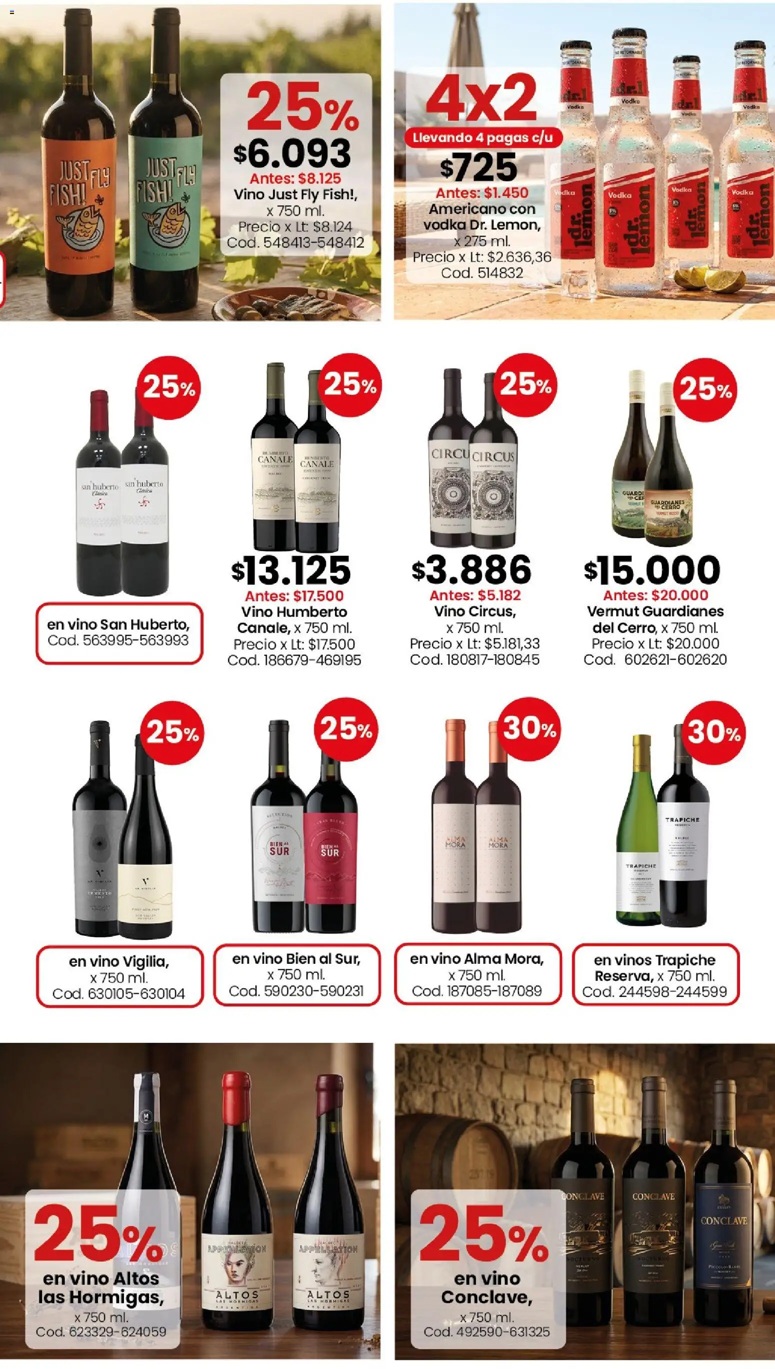 Coto - Almacén y bebidas │ válido desde el 31/08/2026 | Página: 8 | Productos: Vodka, Vermut, Cemento, Vino