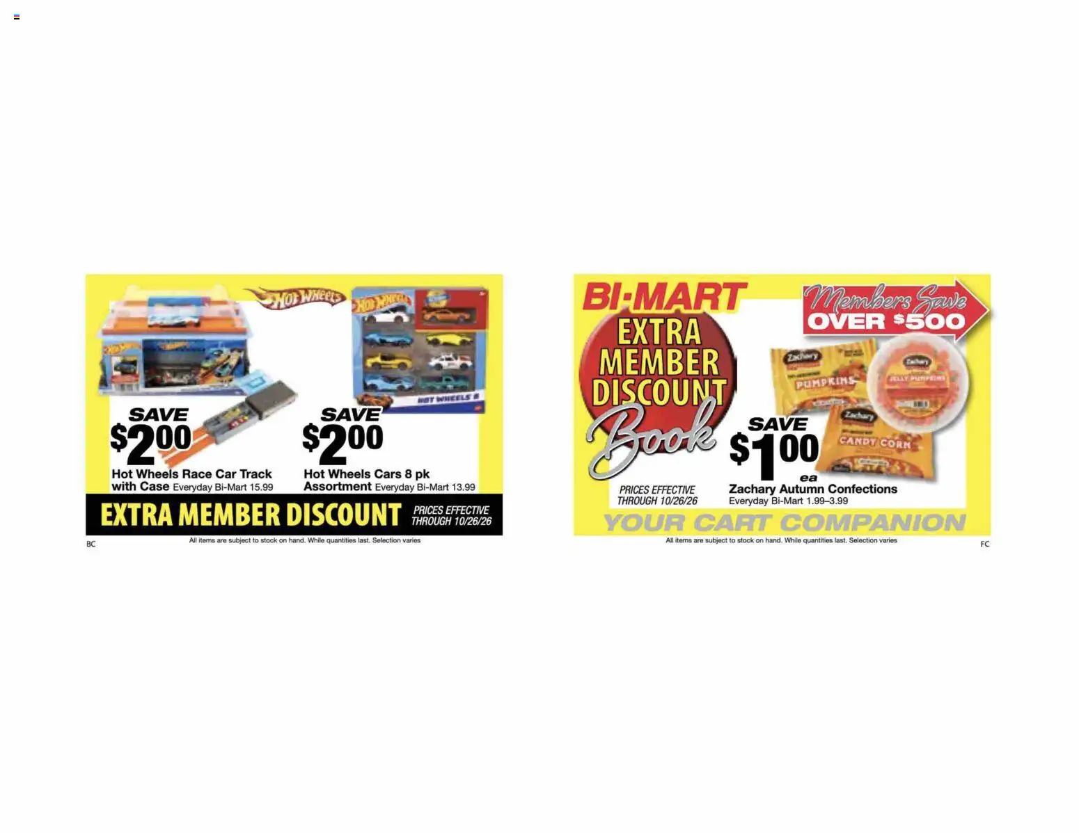 Bi-Mart Extra Member Discount Book - valid from 10/13/2026 | Page: 1