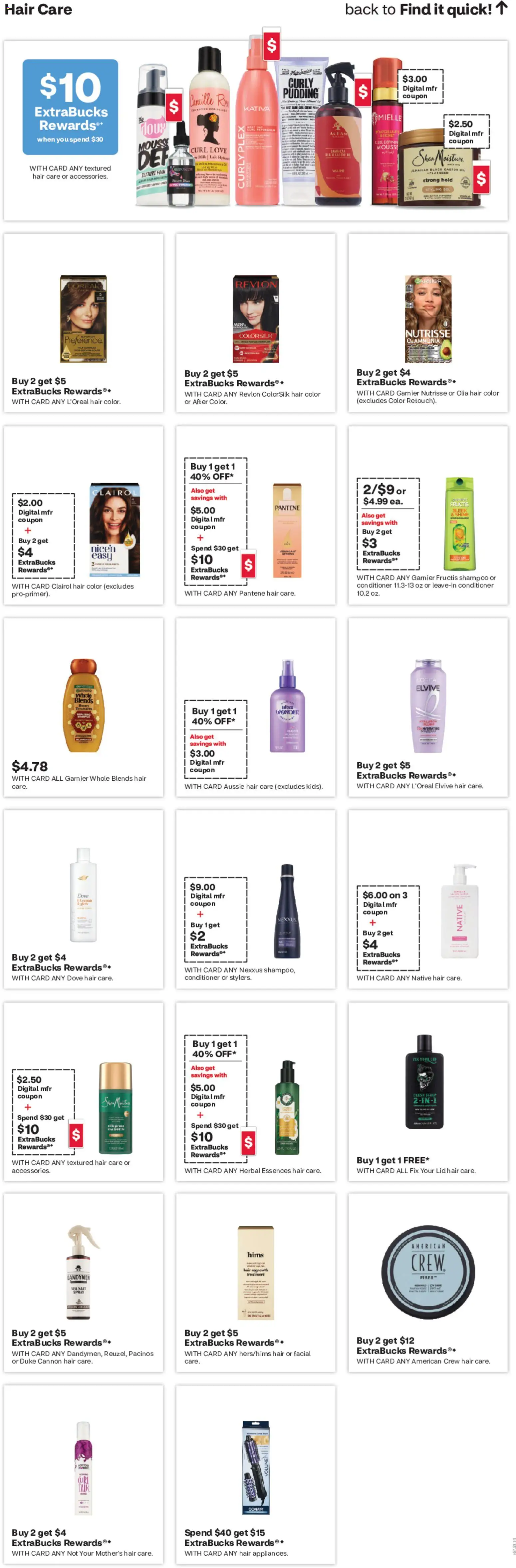 CVS Pharmacy Weekly Ad - WA - valid from 07.06.2026 | Page: 14 | Products: Press, Shampoo, Hair color, Oil
