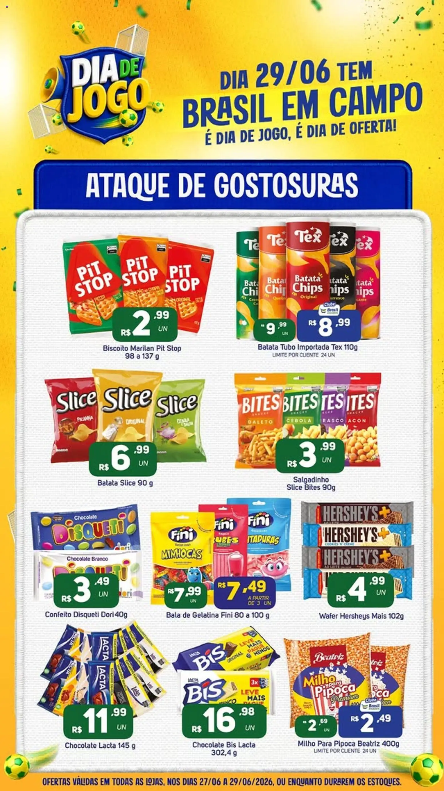 Brasil Atacadista Folheto - válido de 27/06/2026 | Página: 5 | Produtos: Biscoito, Chocolate, Bala, Gelatina