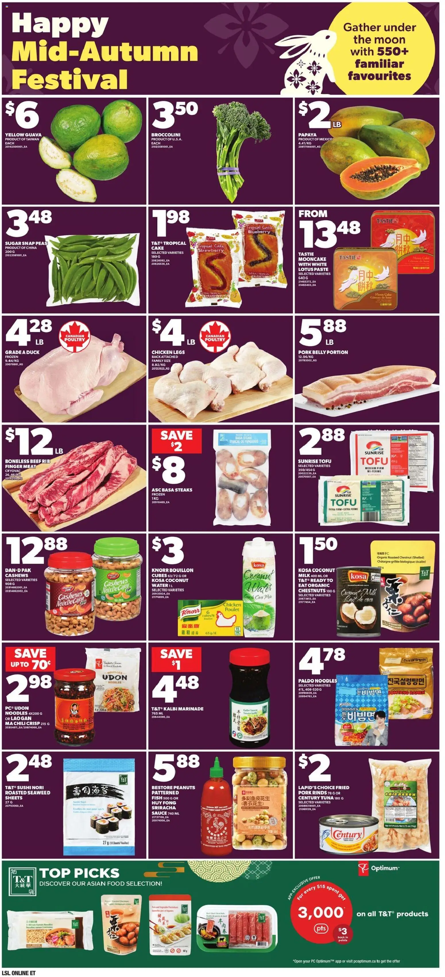 Loblaws flyer valid from Sep 17, 2026 | Page: 9 | Products: Fish, Sugar, Lotus, Chili