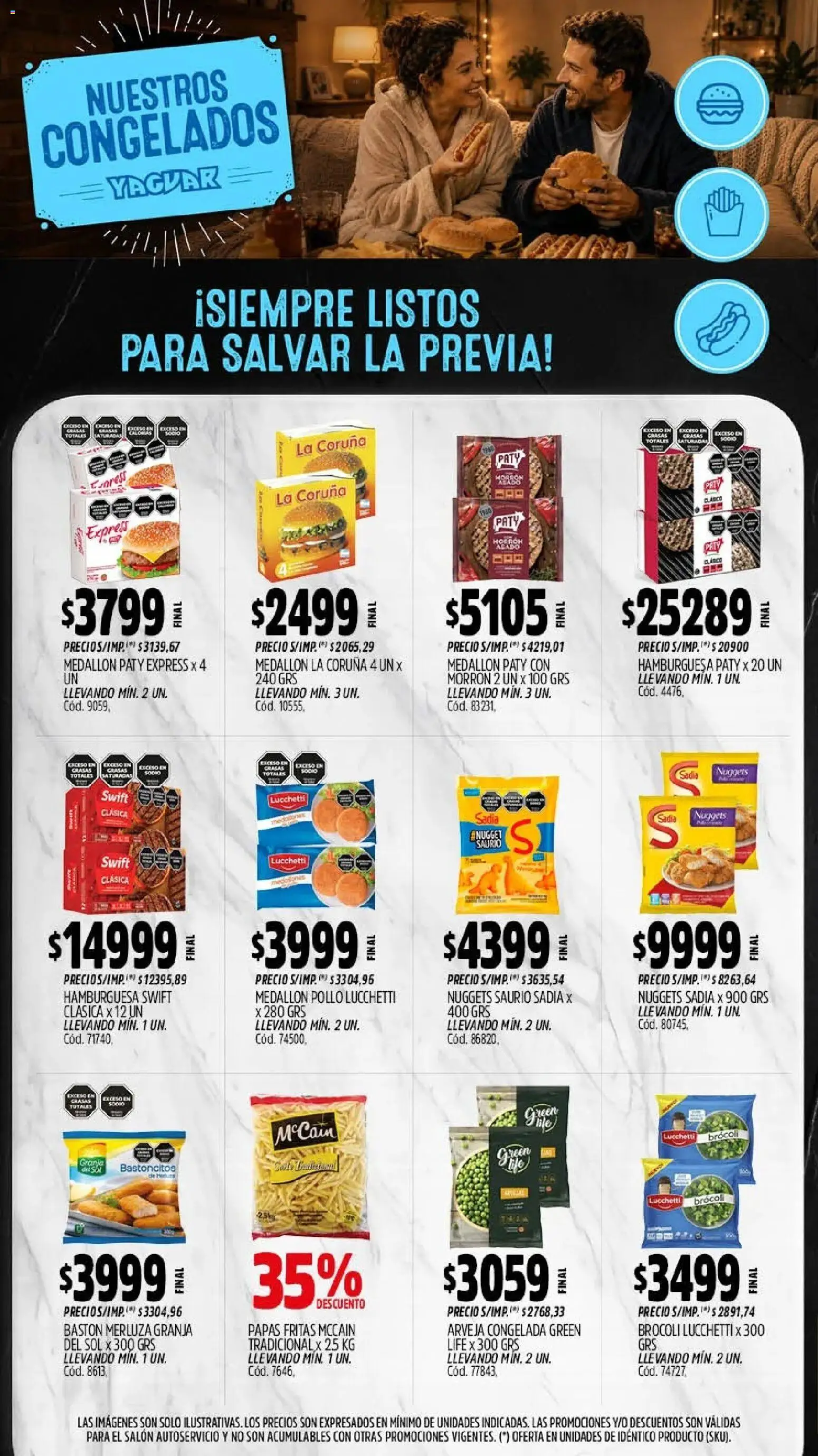 Yaguar - Oferta Semanal Córdoba │ válido desde el 20/07/2026 | Página: 9 | Productos: Arveja, Pollo, Brocoli, Papas fritas