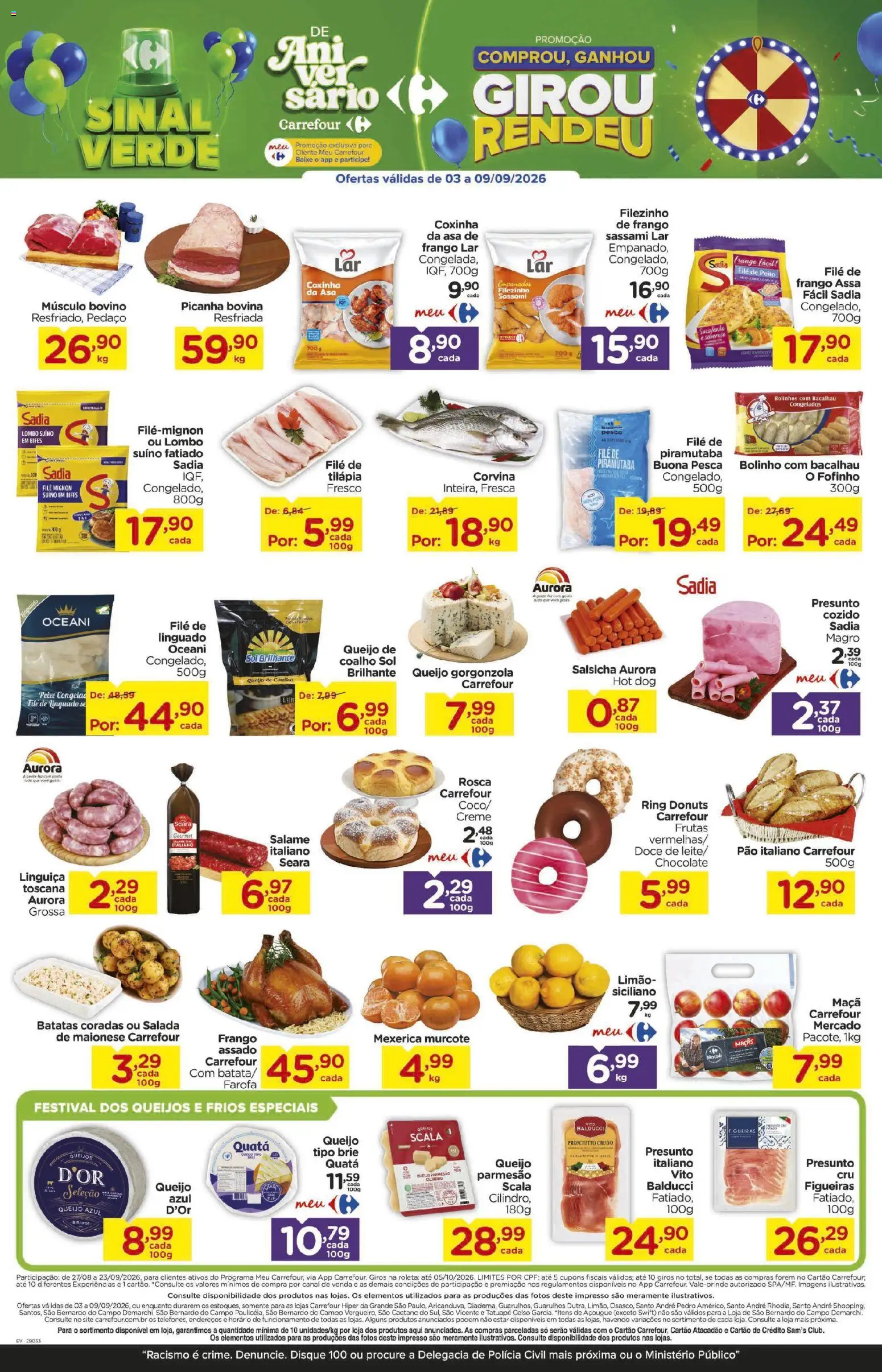 Carrefour Folheto - válido de 03/09/2026 | Página: 2 | Produtos: Pera, Salsicha, Salame, Farofa