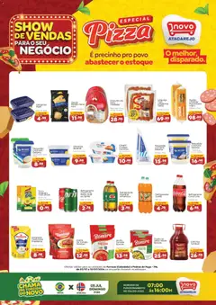 Novo Atacarejo ofertas Festival de Pizza - Pré-Visualização do folheto da loja Novo Atacarejo, válido de 03/07/2026 | Página: 1 | Produtos: Maracujá, Linguiça, Manteiga, Sal