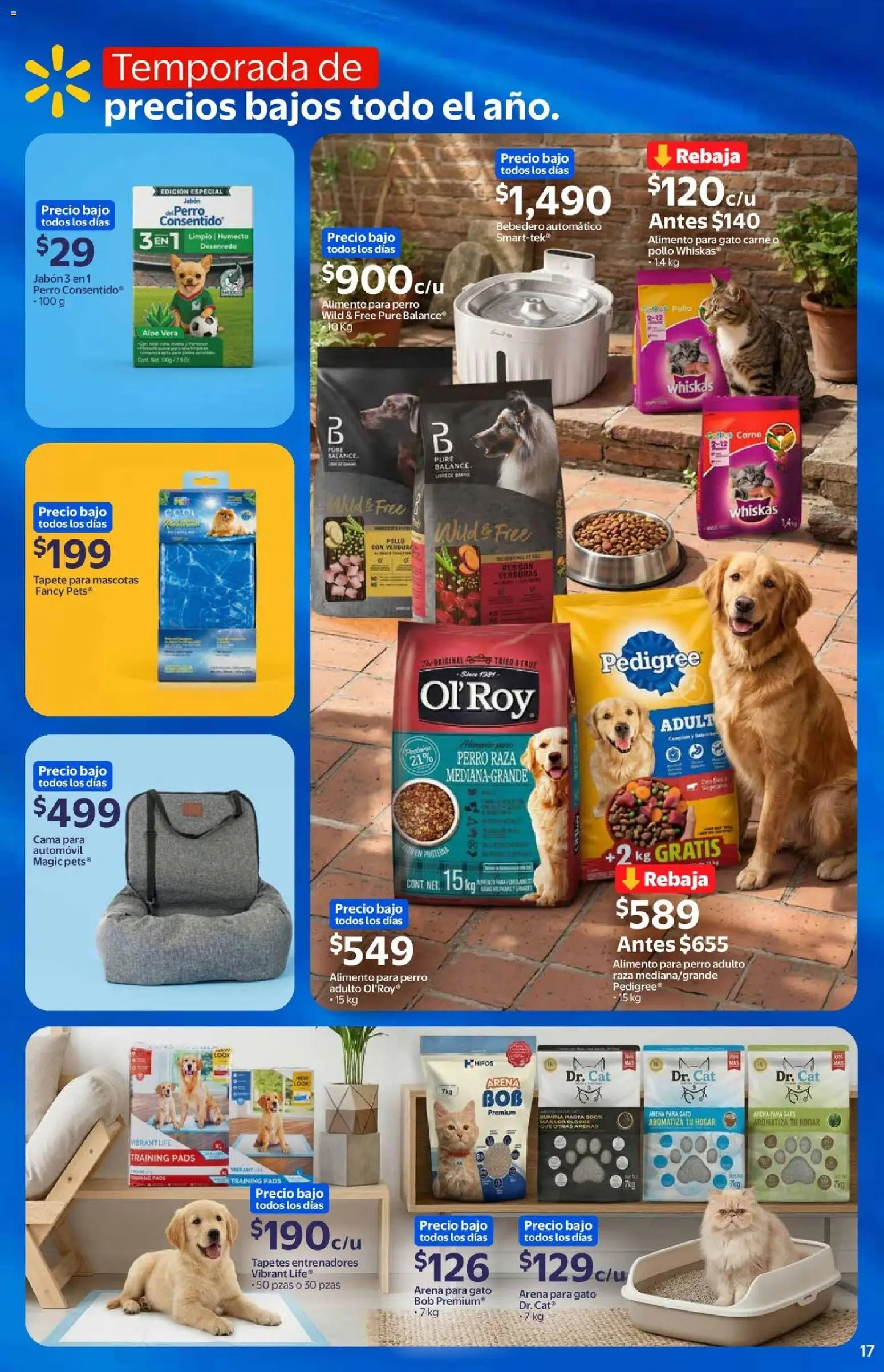 Nuevas ofertas de Walmart válidas en toda la República Mexicana desde el 03/06/2026. ¡Encuentra las mejores ofertas en Walmart folleto! | Página: 17 | Productos: Pollo, Cama, Tapete, Jabón