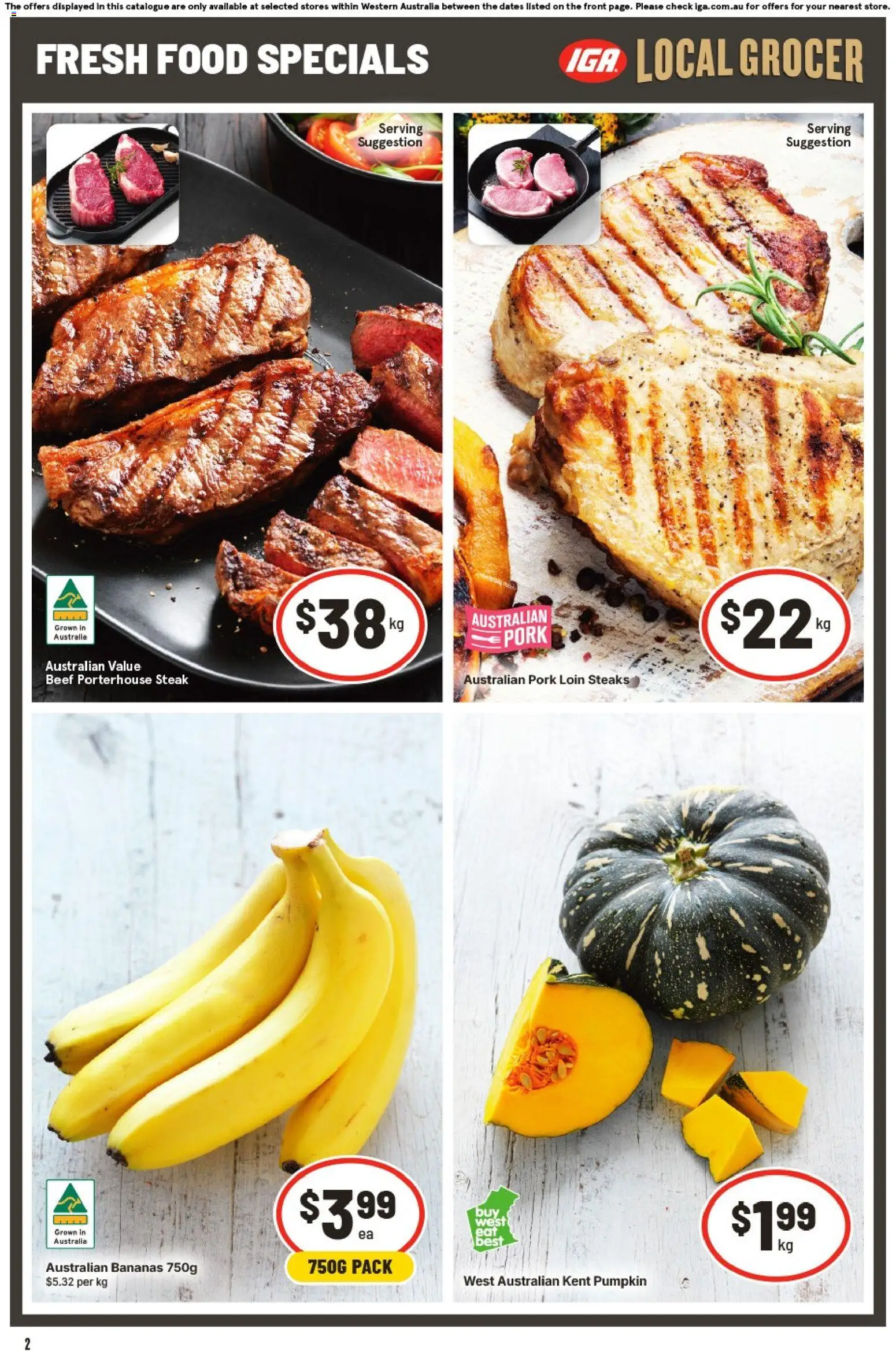 IGA catalogue - valid from 09/09/2026 | Page: 3 | Products: Food, Pork loin, Pork, Pumpkin