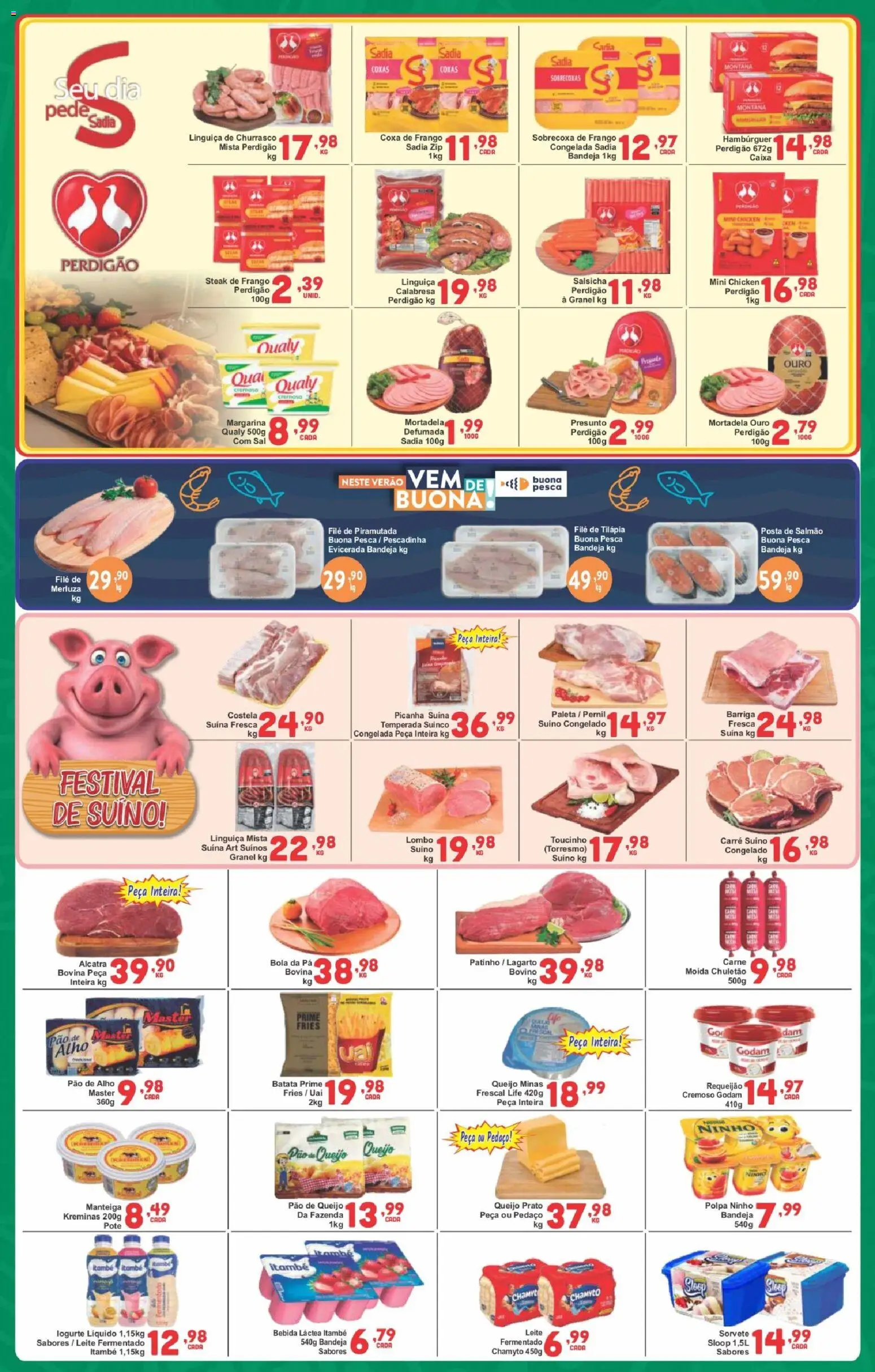 Rede Super Compras Folheto - válido de 16.03.2026 | Página: 3 | Produtos: Salmão, Pao de alho, Bebida, Batata
