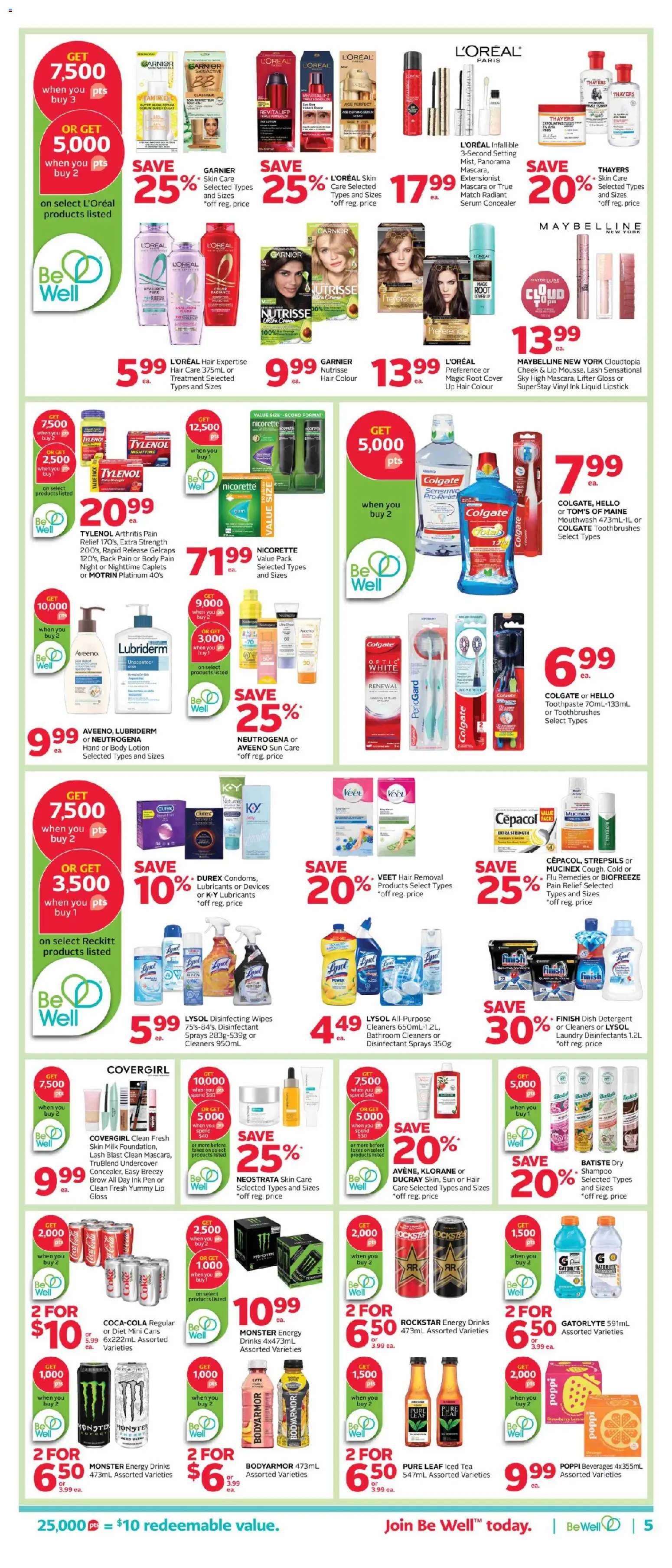 Rexall flyer valid from 05.06.2026 | Page: 12 | Products: Tea, Body lotion, Toothpaste, Milk