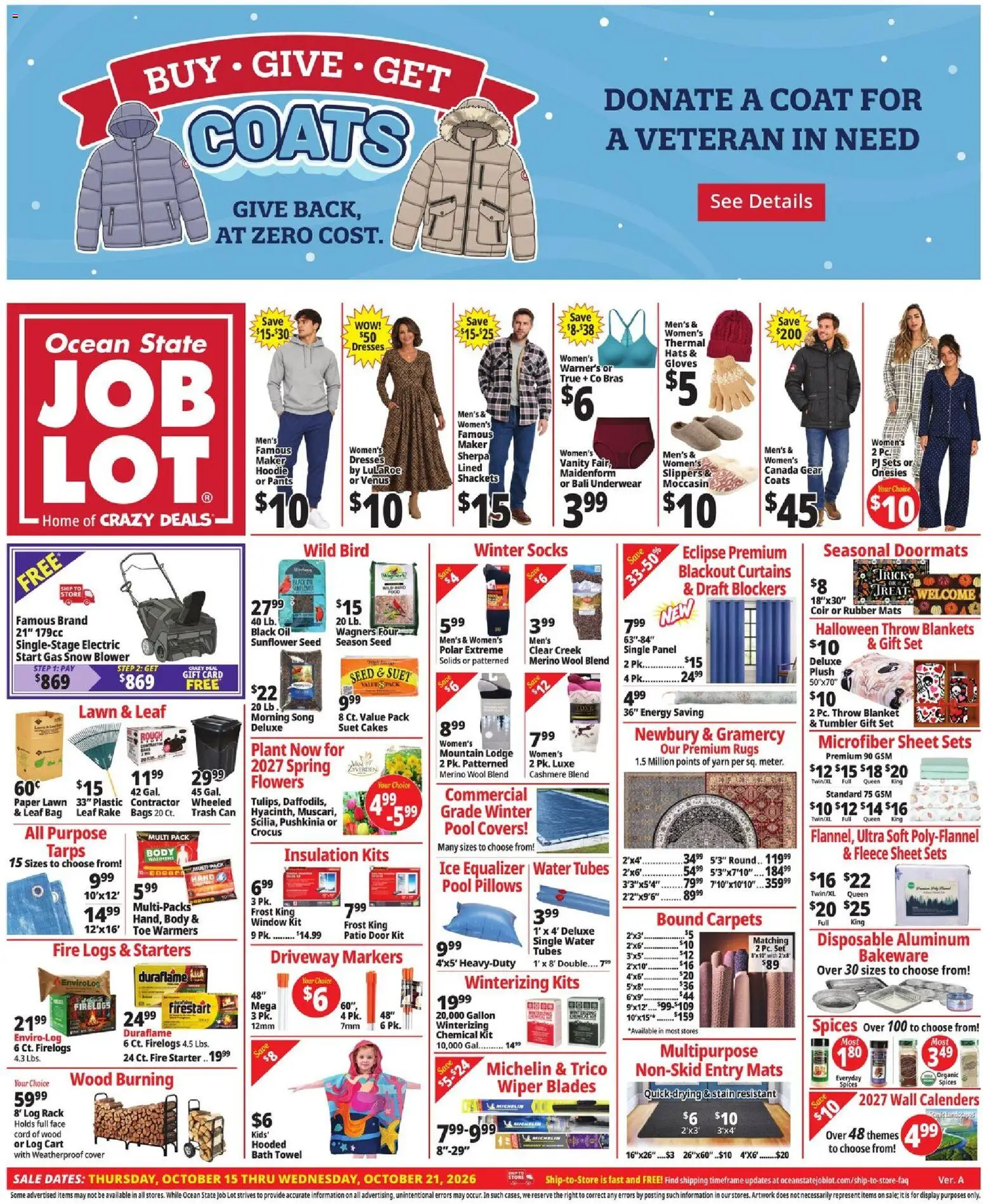 Ocean State Job Lot Weekly Ad - MA - valid from 10/15/2026 | Page: 1