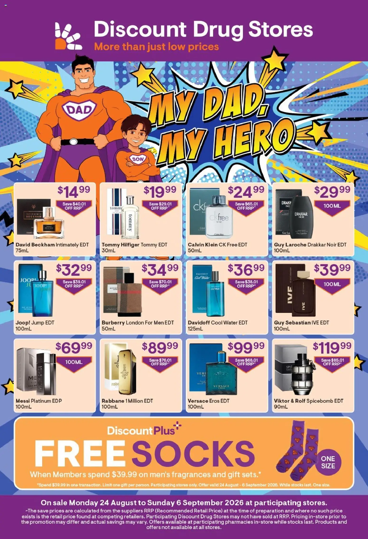 Discount Drug Stores catalogue - valid from 24/08/2026 | Page: 2 | Products: Water, Socks, Burberry London