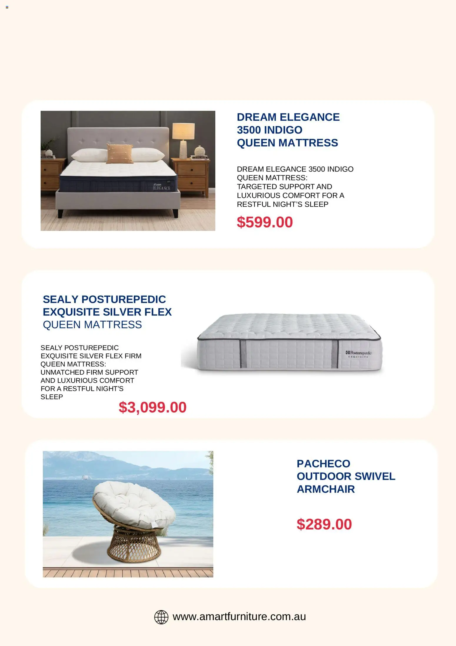Amart Furniture catalogue - valid from 05.06.2026 | Page: 4 | Products: Armchair, Mattress