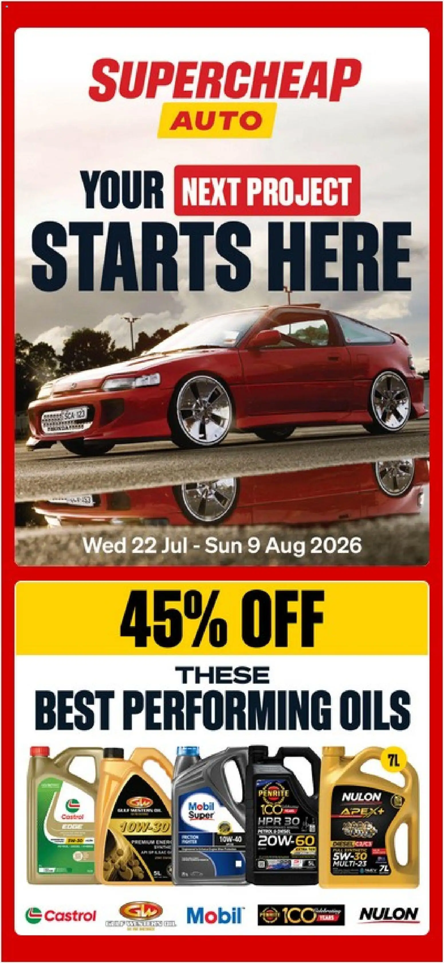 Supercheap Auto catalogue - valid from 22/07/2026 | Page: 1