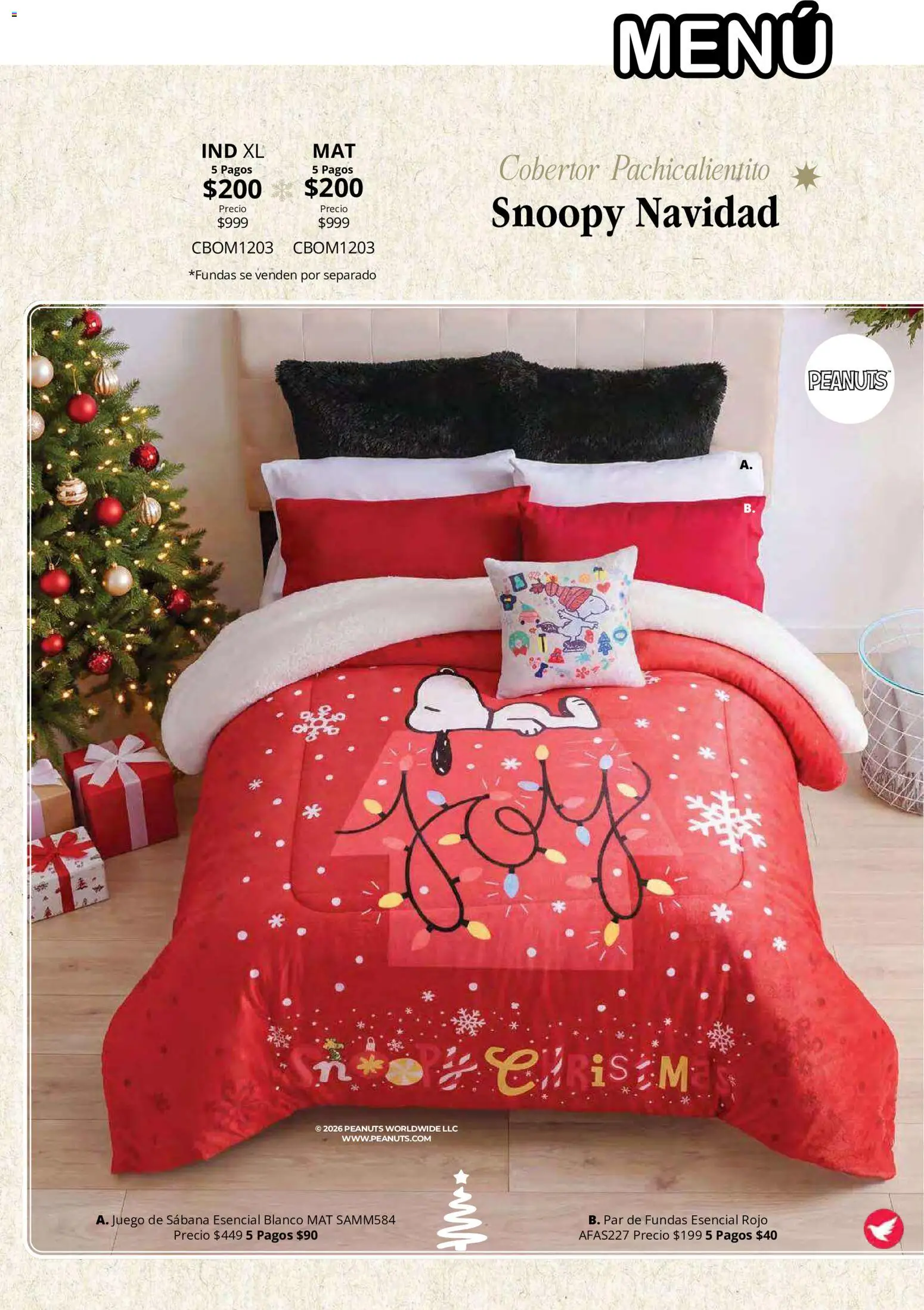 Nuevas ofertas de Colchas Concord válidas en toda la República Mexicana desde el 01/08/2026. ¡Encuentra las mejores ofertas en Colchas Concord catálogo Colección Navideña! | Página: 15 | Productos: Mantel