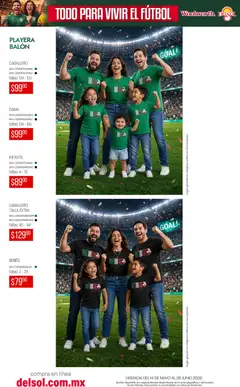 Vista previa de Del Sol y Woolworth catálogo Todo para vivir el fútbol , nuevo folleto de la tienda, válido en México a partir del 14.05.2026 | Página: 22 | Productos: Playera