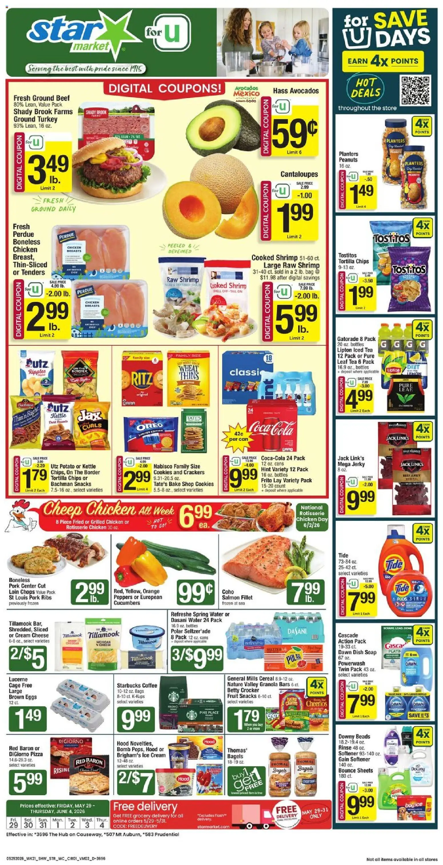 Star Market Weekly Ad - MA - valid from 29.05.2026 | Page: 1 | Products: Coffee, Pizza, Soap, Cream