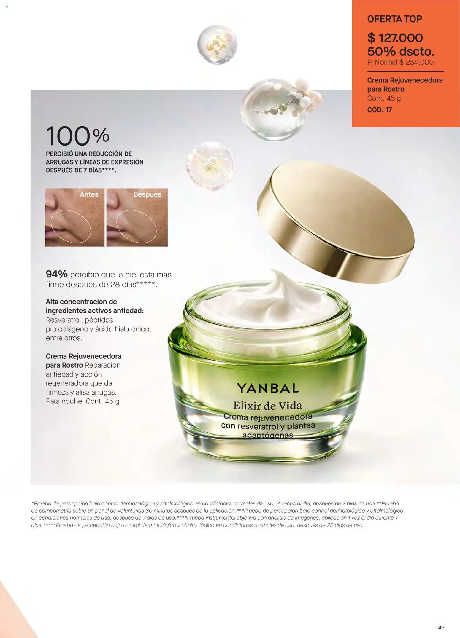 Yanbal revista - valida desde el 23.05.2026 | Página: 49 | Productos: Crema, Sobre, Top