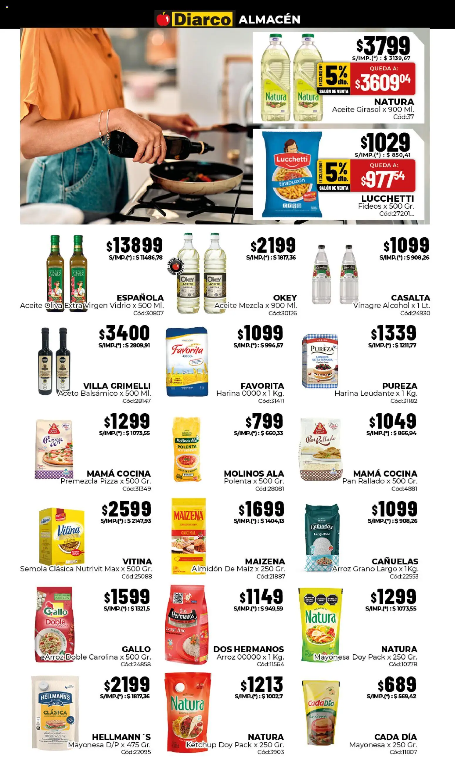 Diarco - Ofertas Interior │ válido desde el 13/07/2026 | Página: 2 | Productos: Vinagre, Mayonesa, Maiz, Pizza