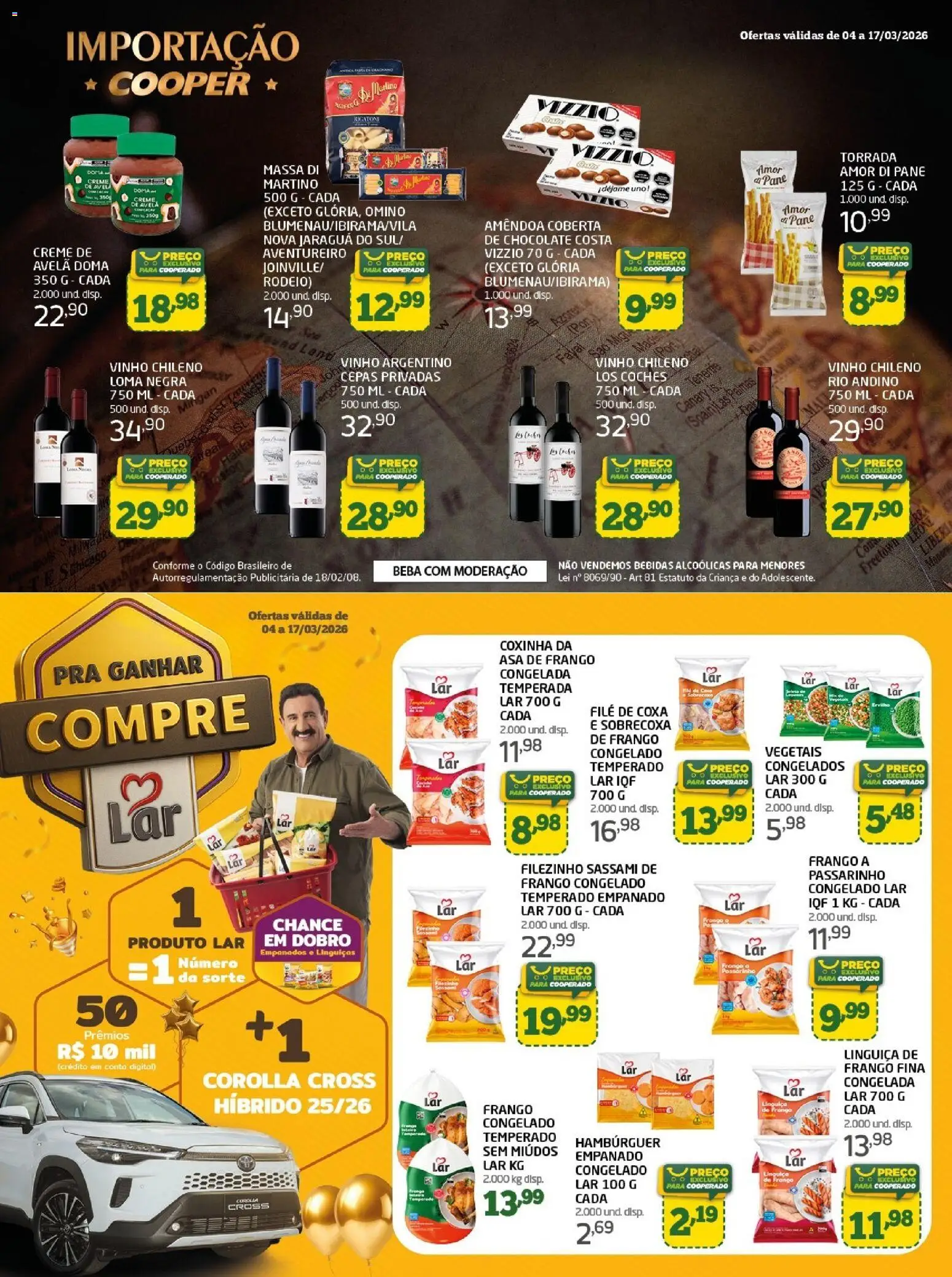Cooper Folheto - válido de 04.03.2026 | Página: 5 | Produtos: Asa de frango, Chocolate, Vinho, Hambúrguer
