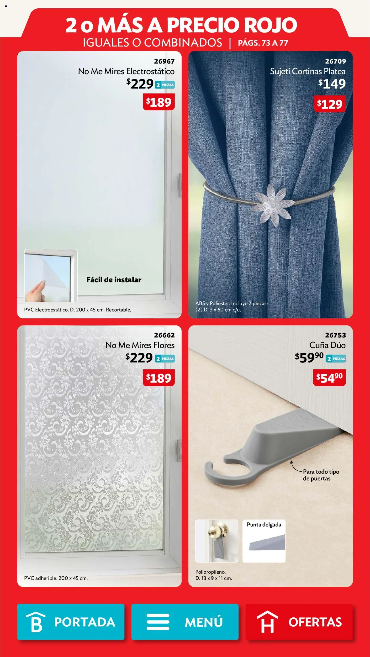 Nuevas ofertas de Betterware válidas en toda la República Mexicana desde el 28/09/2026. ¡Encuentra las mejores ofertas en Betterware campaña 10 2026! | Página: 77