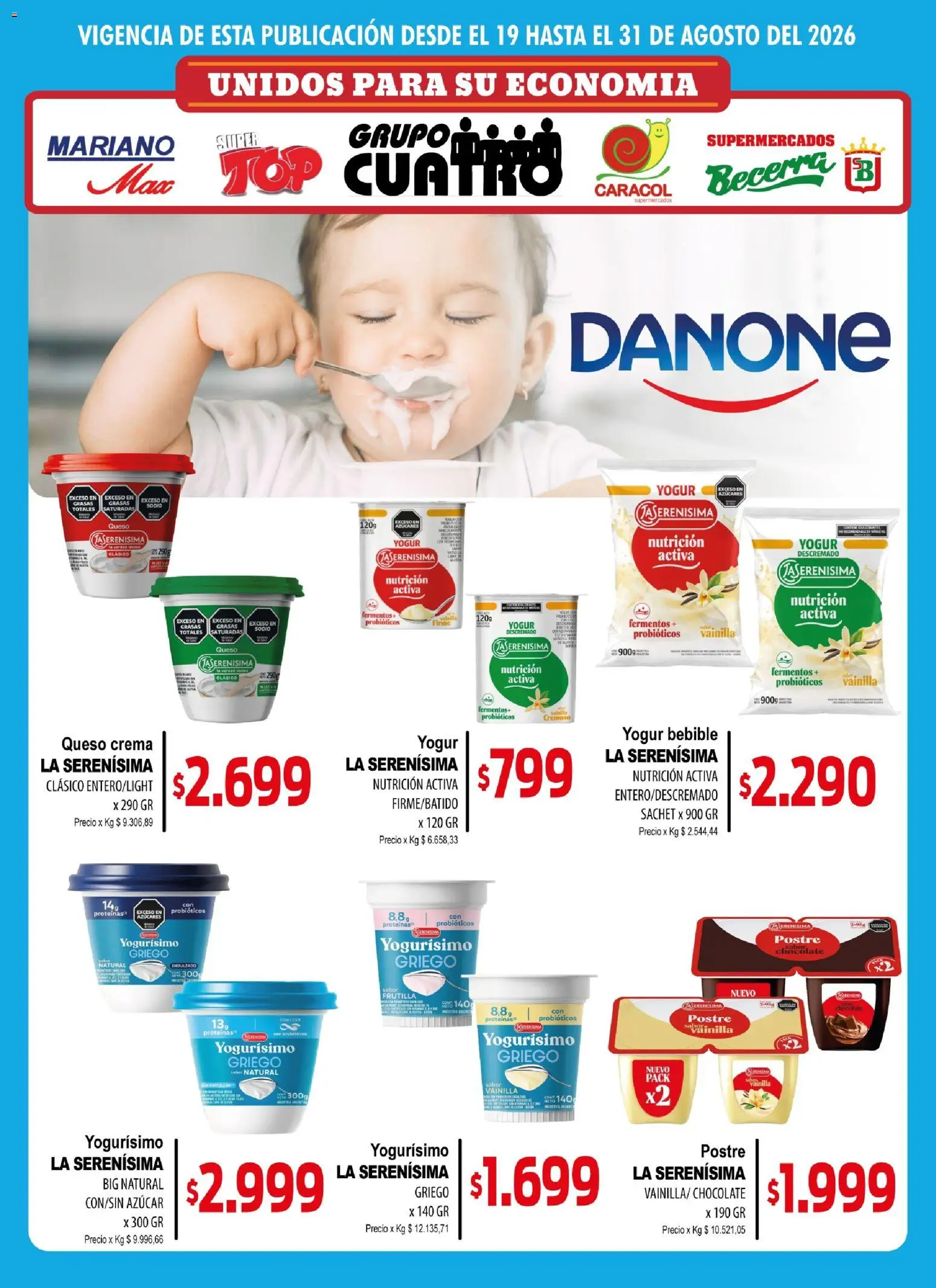 Mariano Max - Catálogo │ válido desde el 19/08/2026 | Página: 10 | Productos: Vainilla, Azucar, Yogur descremado, Queso crema