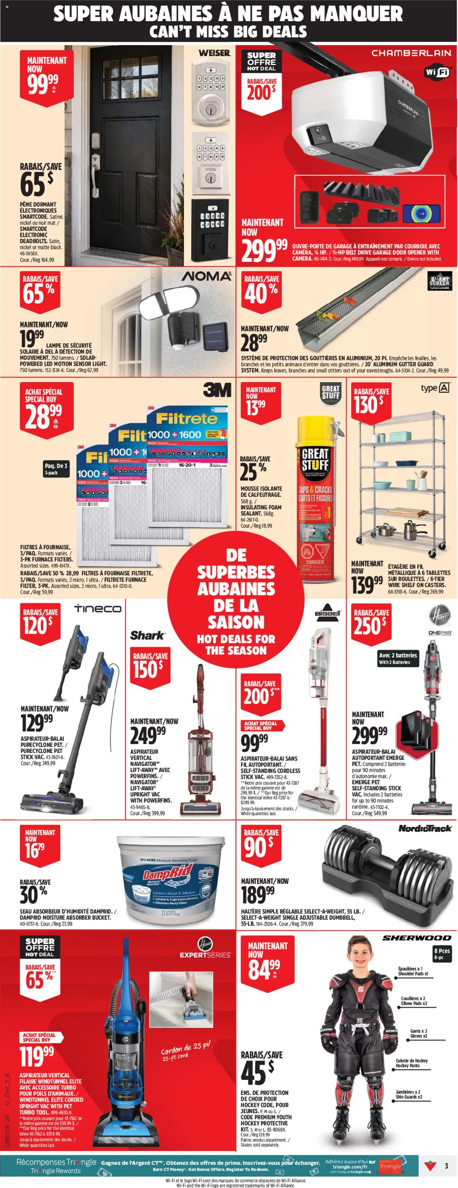 Canadian Tire flyer valid from Sep 17, 2026 | Page: 5 | Products: Belt, Foam, Batteries, Shelf