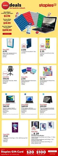 Preview of Staples weekly flyer / circulaire from shop Staples valid from Sep 4, 2026