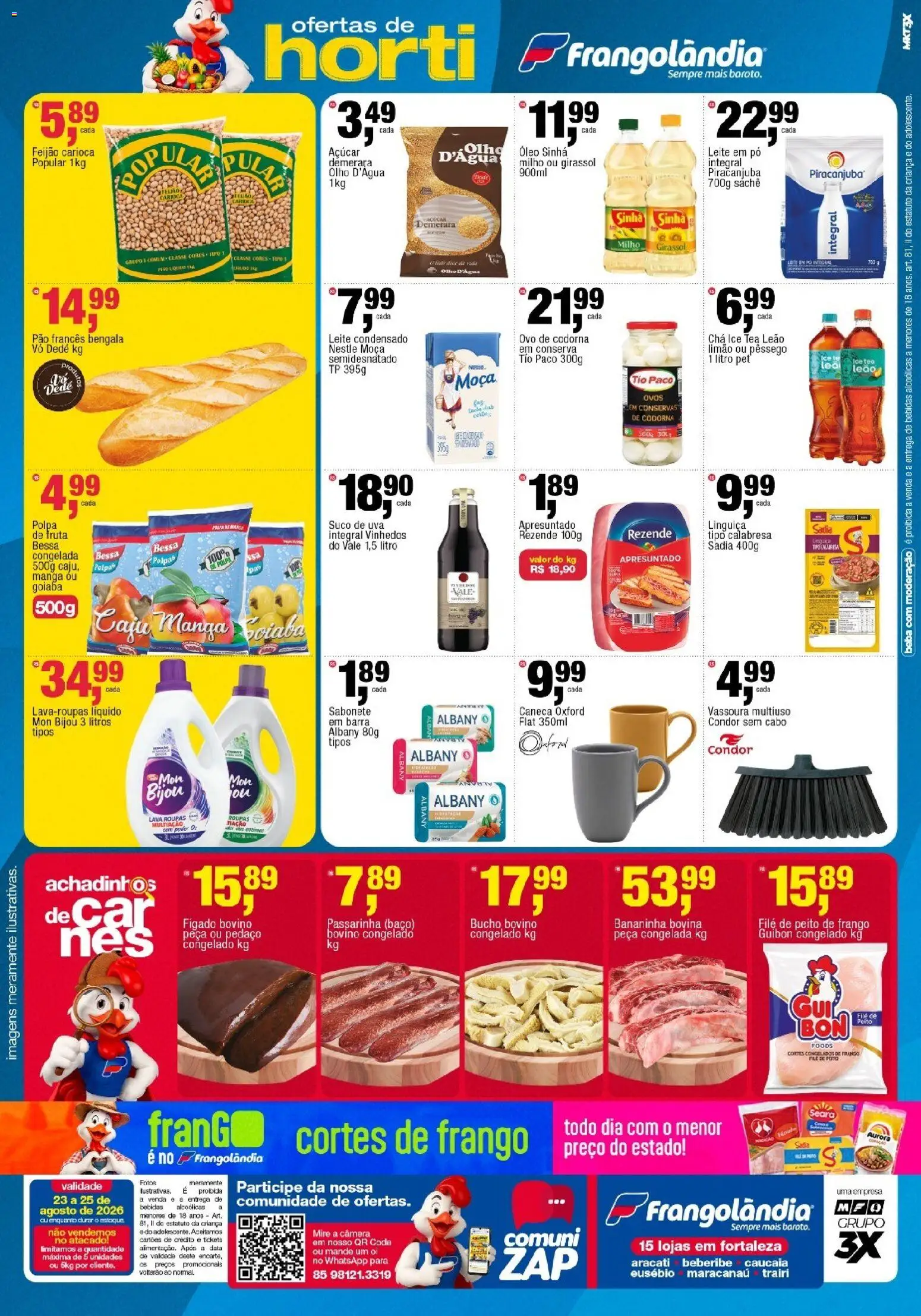 Frangolândia Folheto - válido de 23/08/2026 | Página: 2 | Produtos: Pó, Leite, Açúcar, Milho