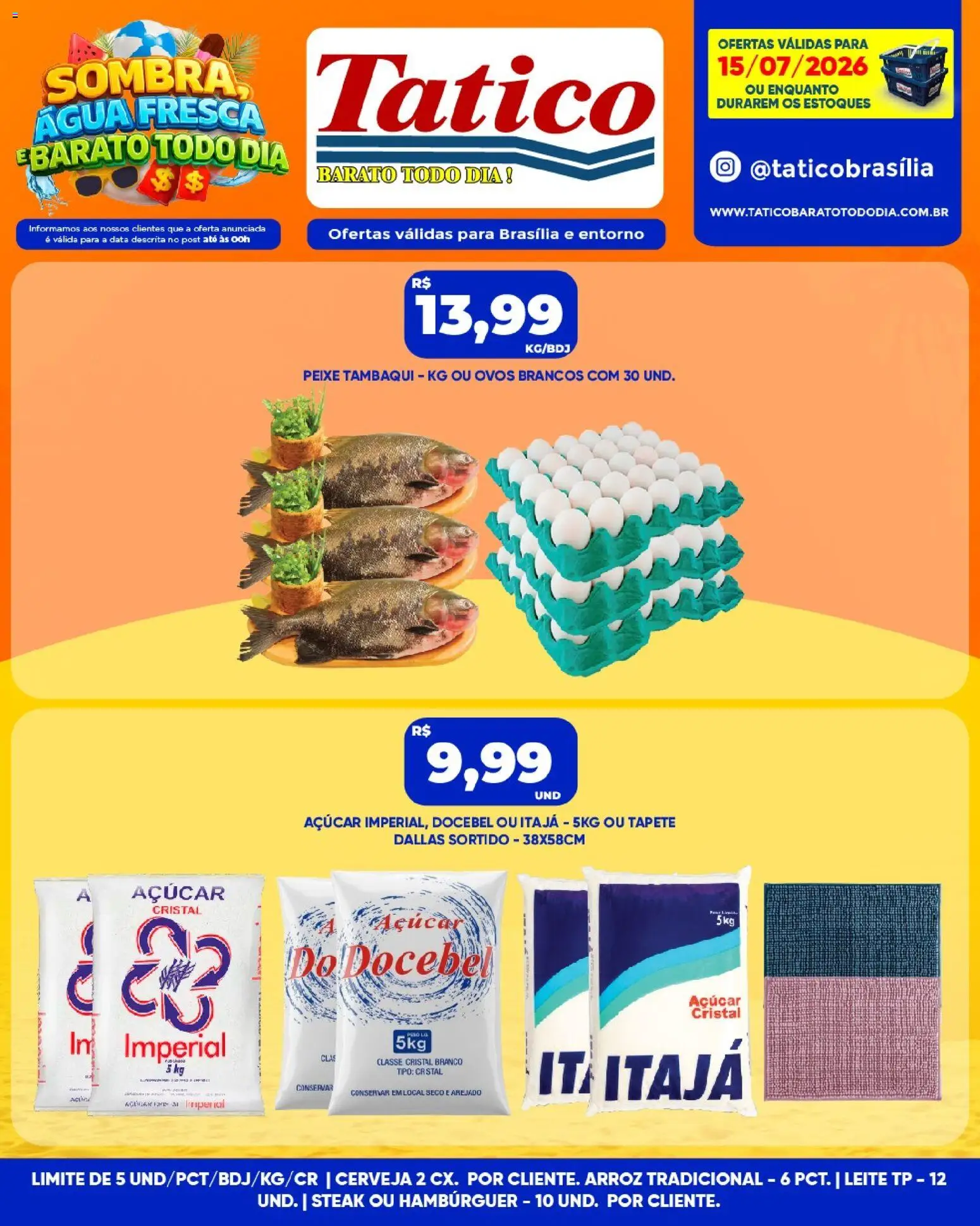 Tatico Folheto - válido de 16/07/2026 | Página: 27 | Produtos: Ovos, Cerveja, Peixe, Açúcar