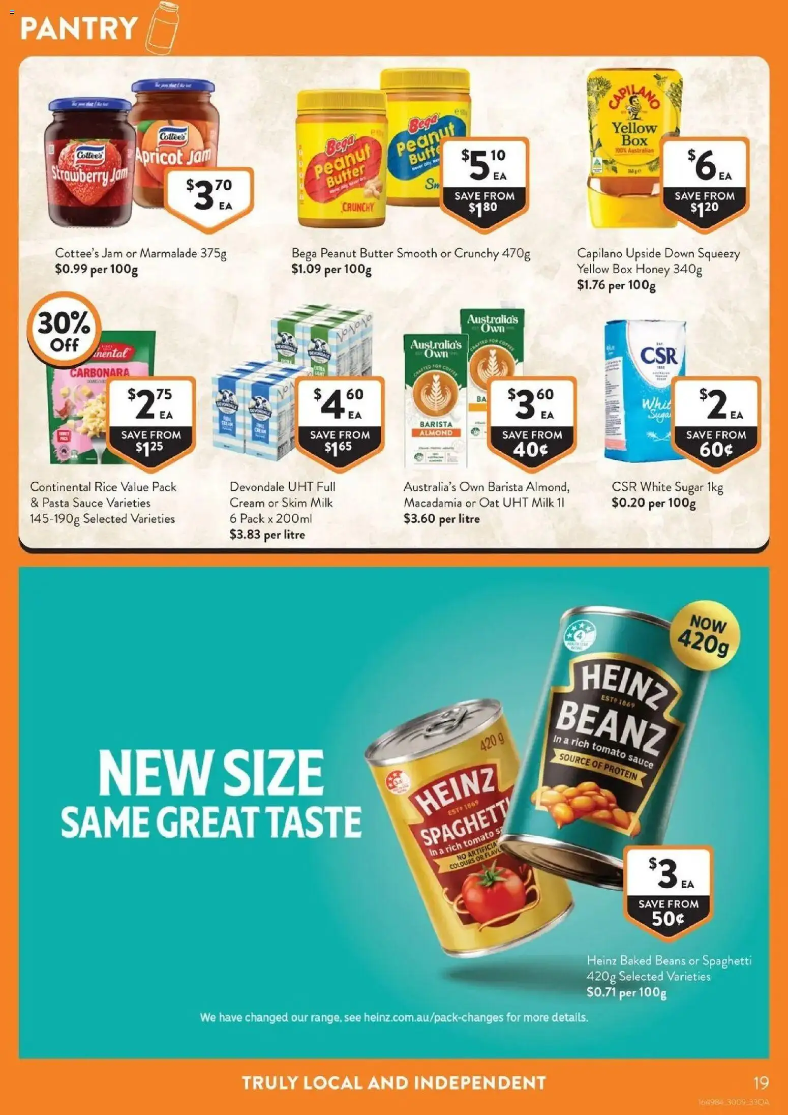 Foodworks catalogue - valid from 30/09/2026 | Page: 19 | Products: Honey, Pasta, Tomato, Beans