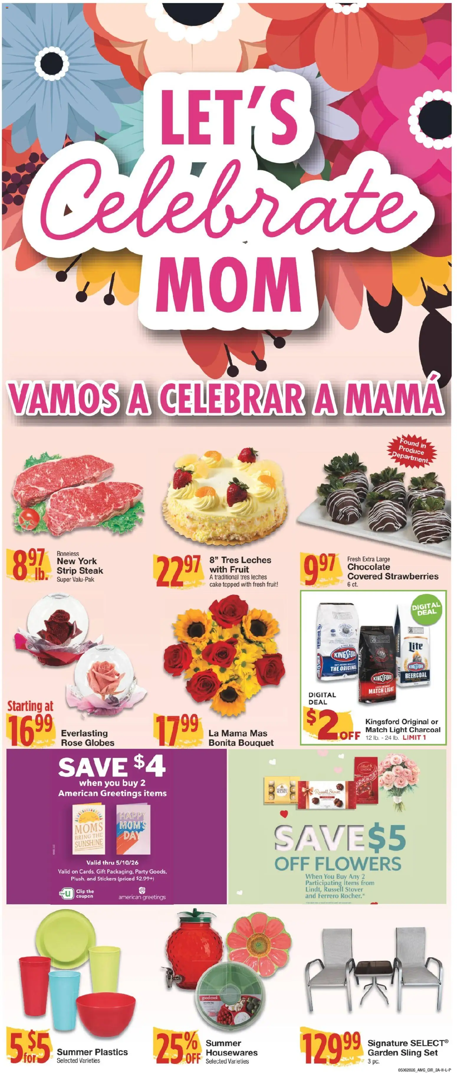 United Supermarkets Ad - valid from 06.05.2026 | Page: 2 | Products: Stickers, Clip, Chocolate, Strawberries