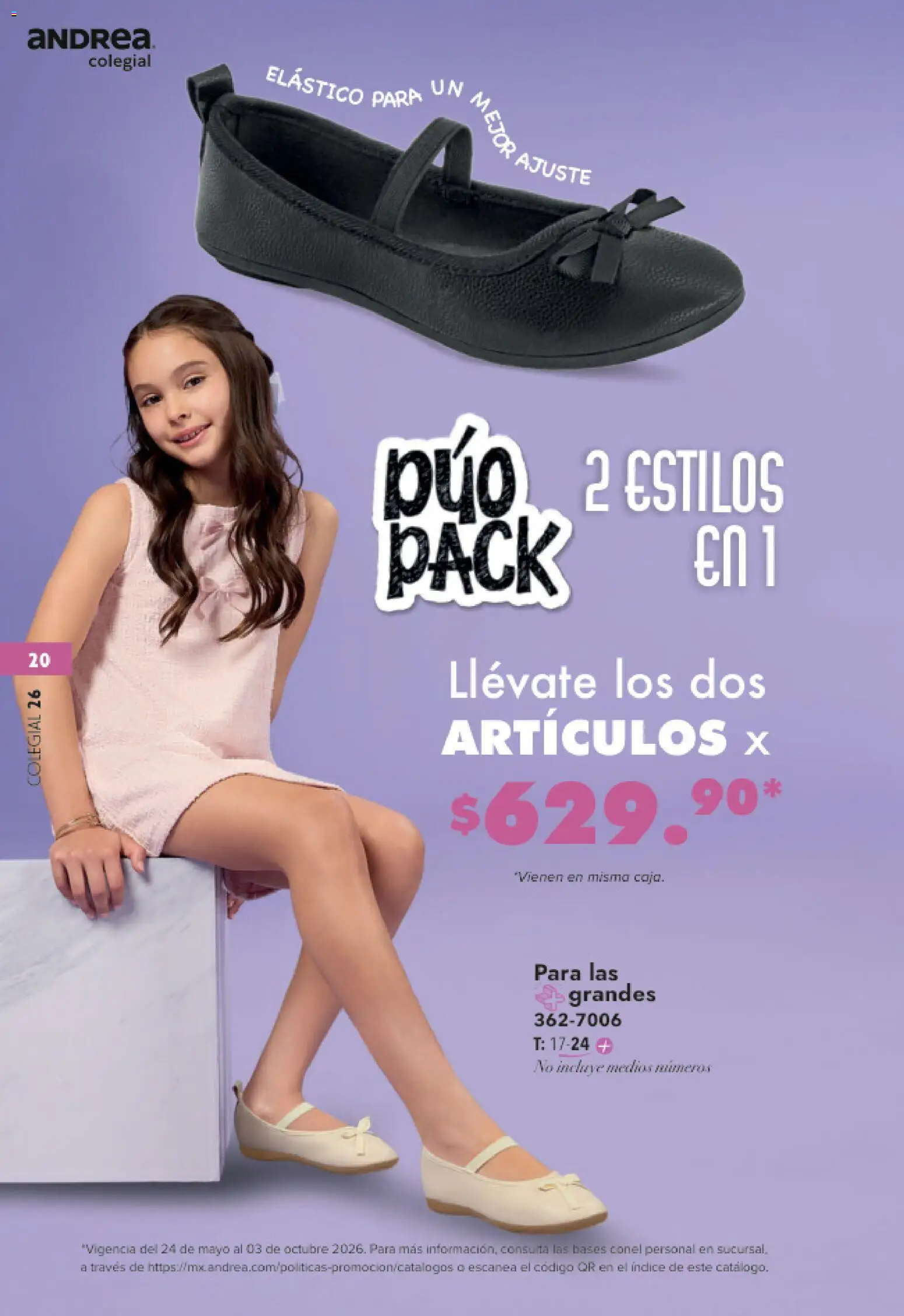 Nuevas ofertas de Andrea válidas en toda la República Mexicana desde el 23/05/2026. ¡Encuentra las mejores ofertas en Andrea catálogo Colegial! | Página: 20
