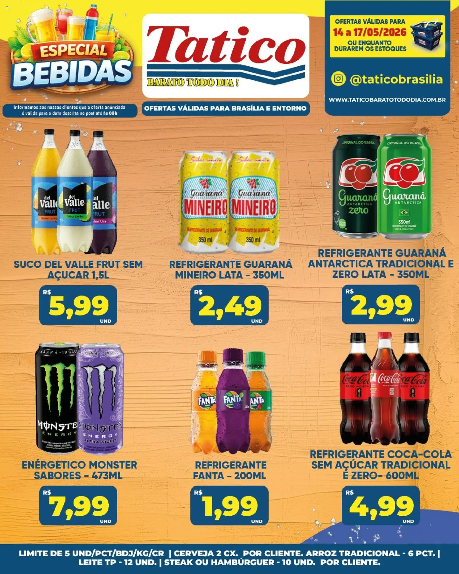 Tatico Folheto - válido de 15.05.2026 | Página: 52 | Produtos: Guaraná, Leite, Hambúrguer, Refrigerante