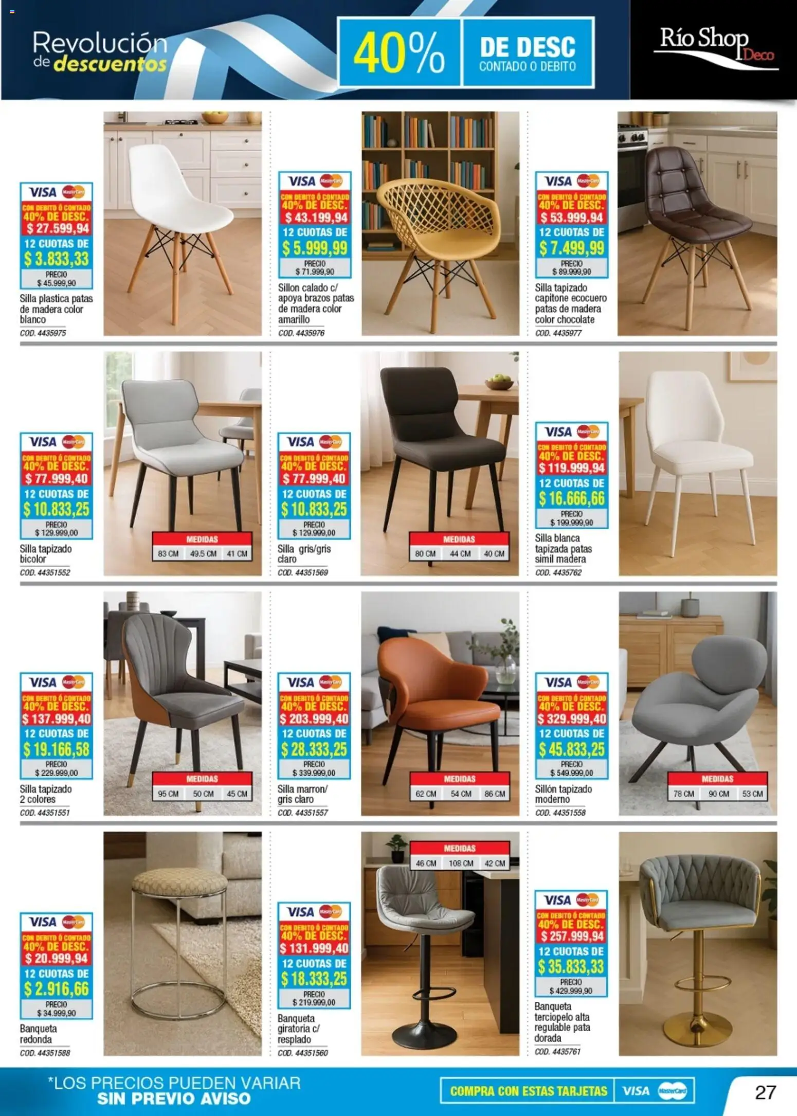 Río Shop Deco catálogo │ válido desde el 26.05.2026 | Página: 27 | Productos: Banqueta, Sillón, Silla, Chocolate