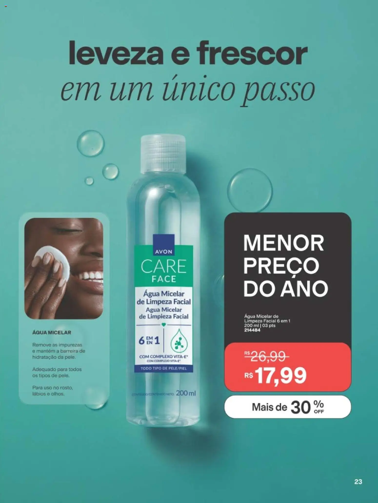 Avon Folheto - válido de 10/08/2026 | Página: 23 | Produtos: Água micelar, Água