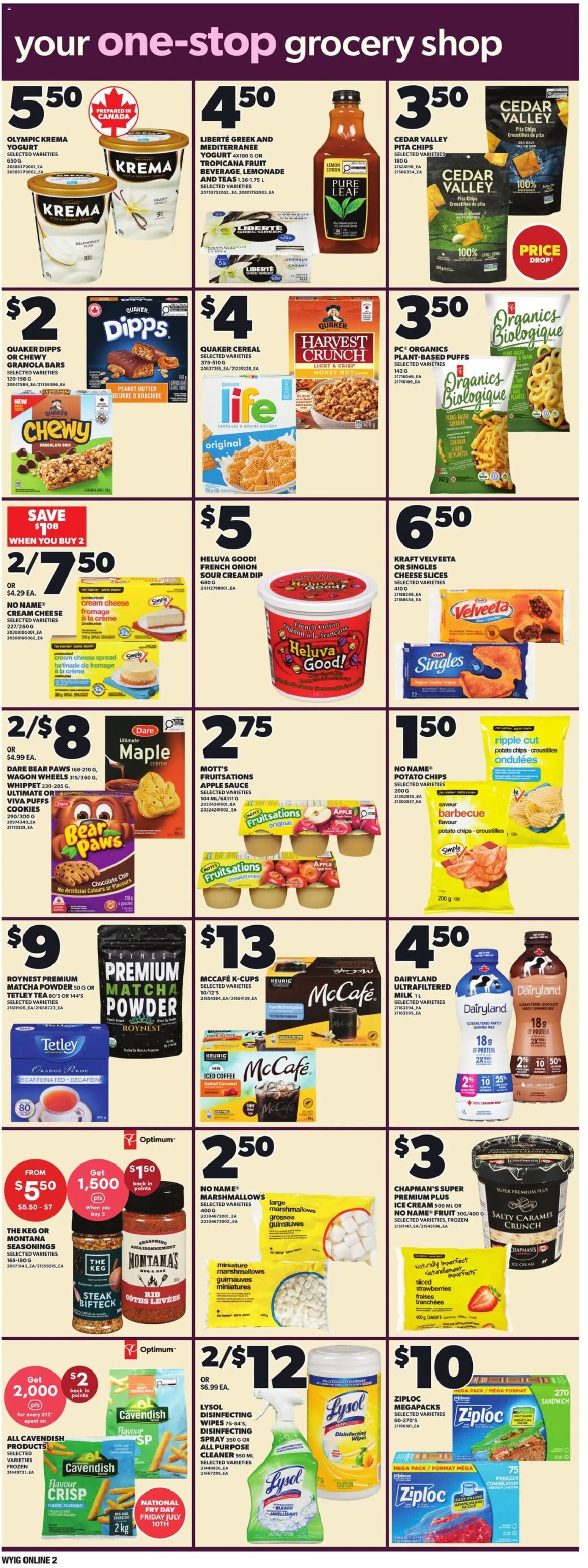 Loblaws flyer valid from Jul 9, 2026 | Page: 7 | Products: Strawberries, Cookies, Powder, Chocolate