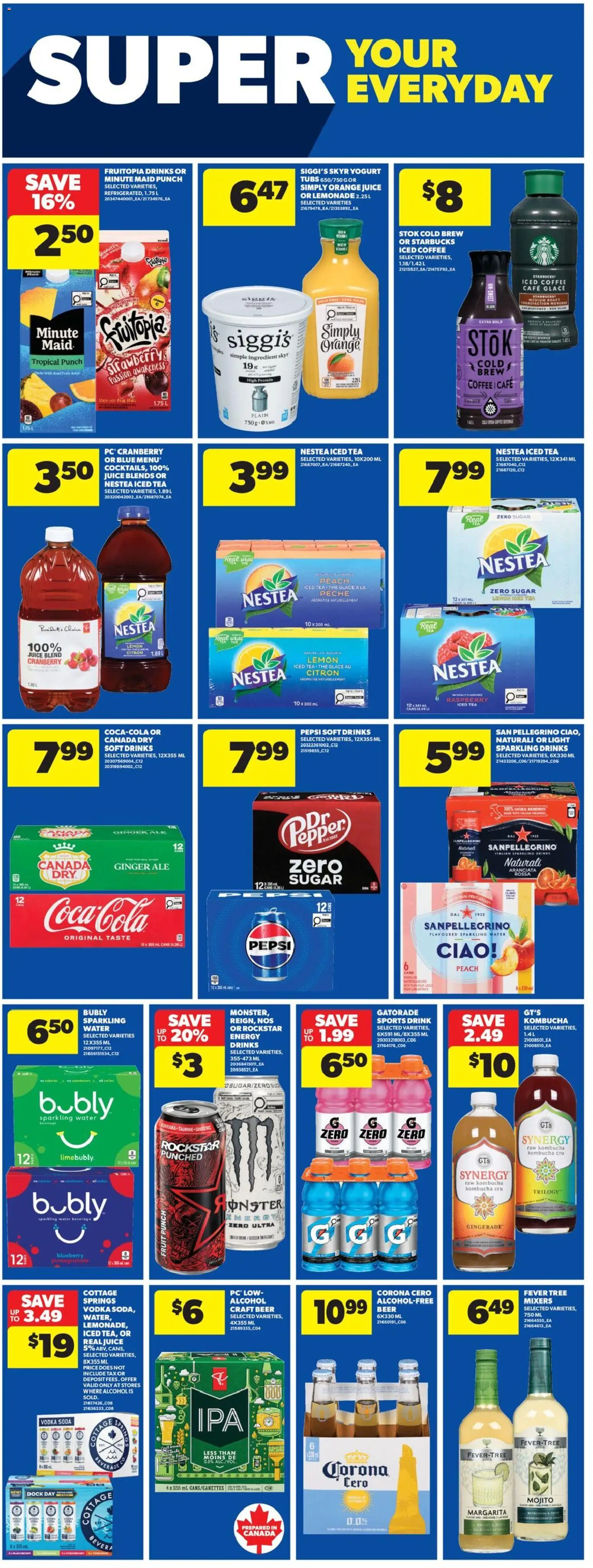 Real Canadian Superstore flyer valid from Aug 13, 2026 | Page: 16 | Products: Tea, Iced tea, Ginger, Roast