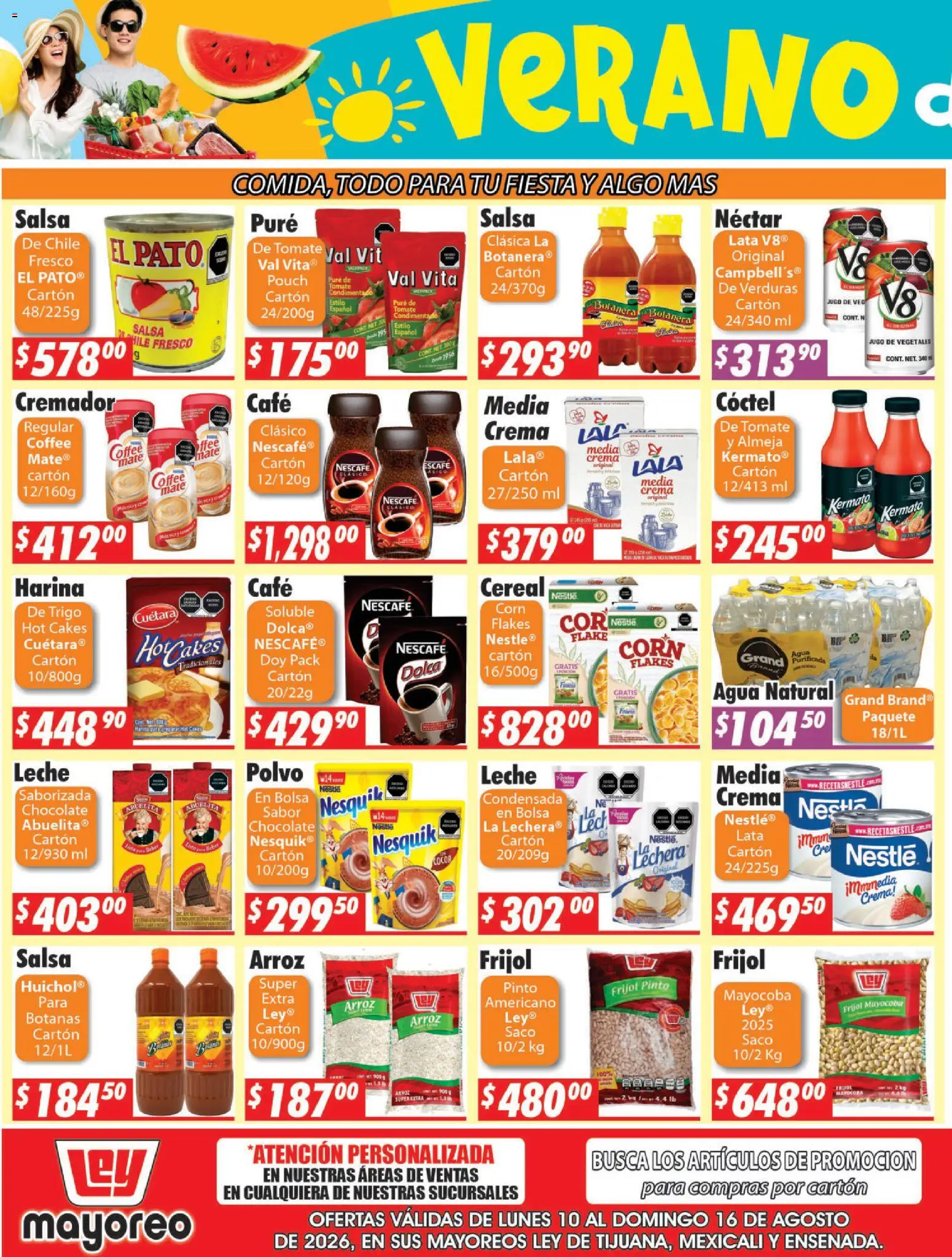 Nuevas ofertas de Casa Ley válidas en toda la República Mexicana desde el 10/08/2026. ¡Encuentra las mejores ofertas en Casa Ley folleto Frontera! | Página: 5 | Productos: Crema, Bolsa, Tomate, Verduras