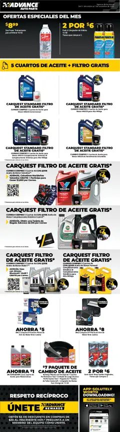Preview of Advance Auto Parts weekly ads valid from 10/11/2026