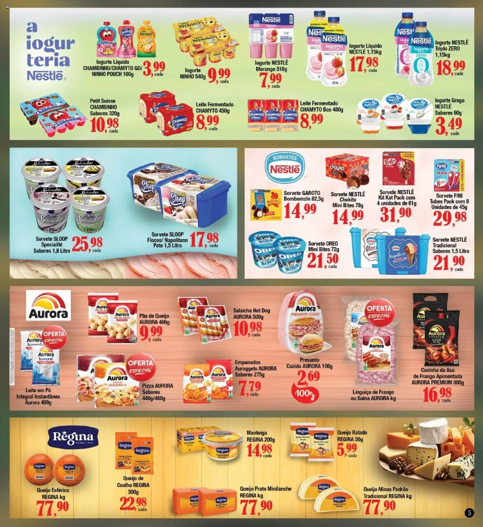Supermercados Unidos Folheto - válido de 16.06.2026 | Página: 5 | Produtos: Linguiça, Leite, Pizza, Queijo ralado