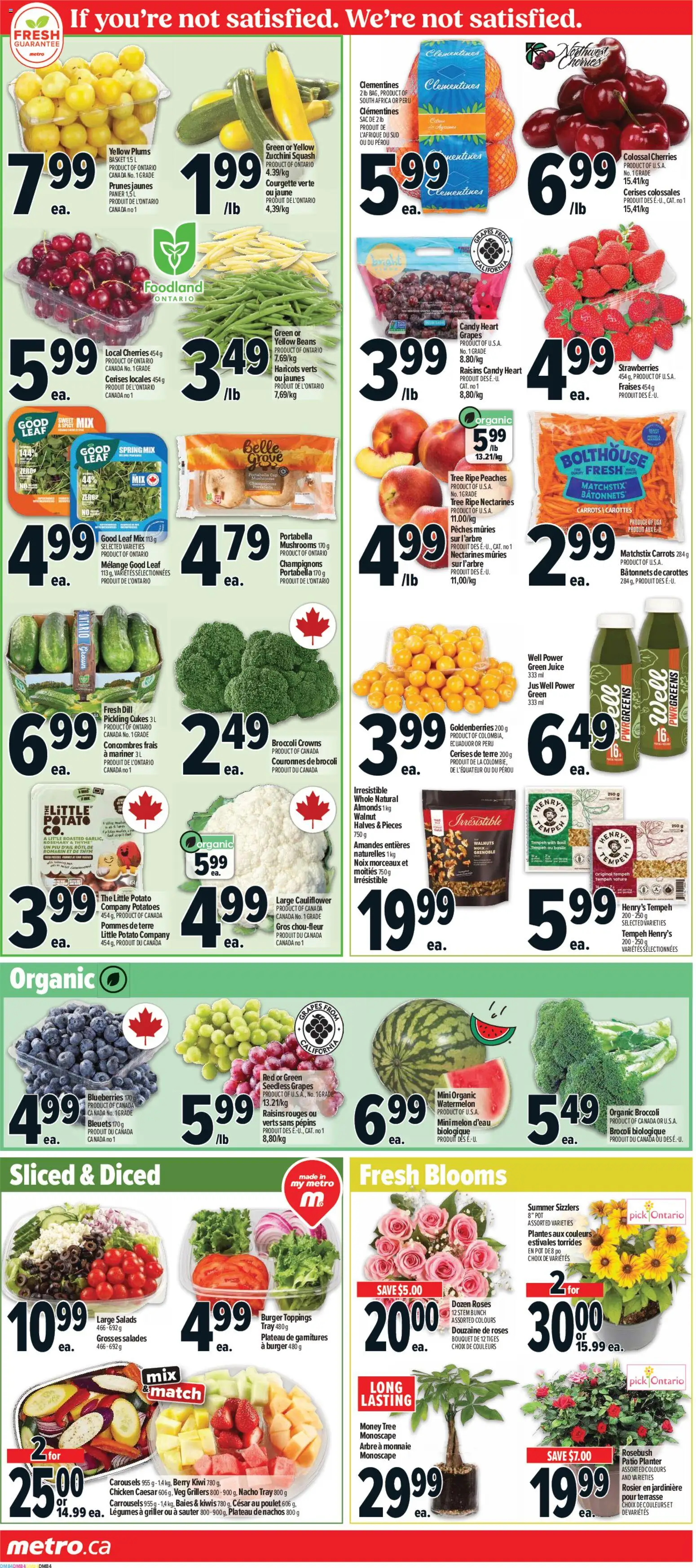 Metro flyer valid from Jul 16, 2026 | Page: 5 | Products: Strawberries, Cap, Potatoes, Juice