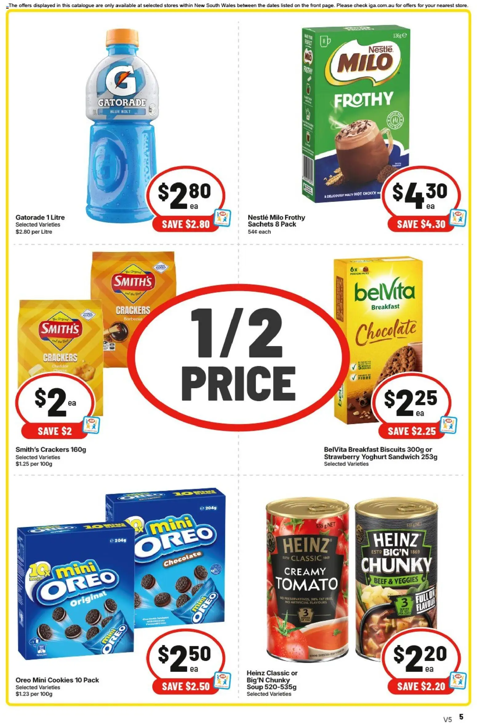 IGA catalogue - valid from 12/08/2026 | Page: 5 | Products: Chocolate, Biscuits, Oreo, Tomato