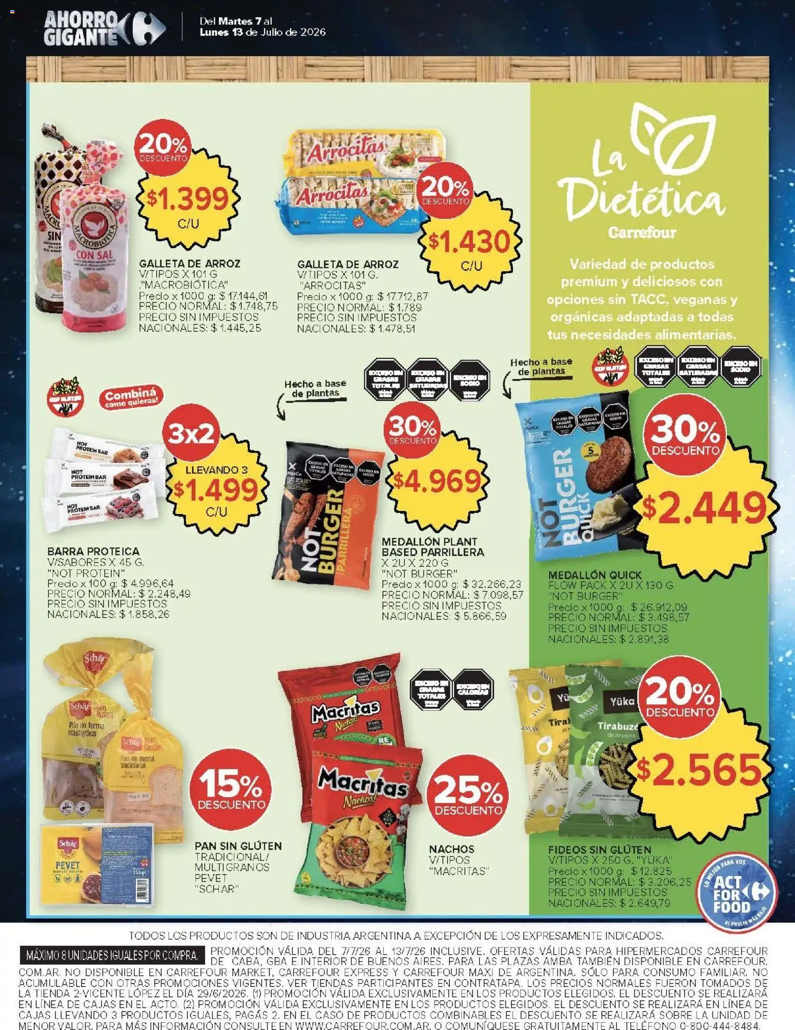 Carrefour - AHORRO AA │ válido desde el 07/07/2026 | Página: 20 | Productos: Sal, Pan, Arroz, Fideos