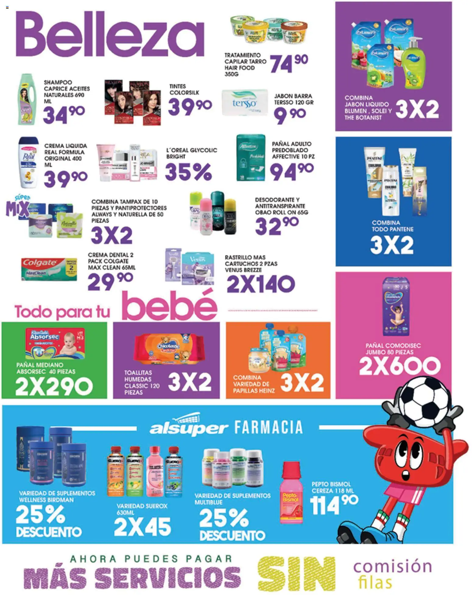 Nuevas ofertas de Alsuper válidas en toda la República Mexicana desde el 26.05.2026. ¡Encuentra las mejores ofertas en Alsuper folleto Chihuahua-Estado! | Página: 4 | Productos: Desodorante, Jabón líquido, Barra, Jabón