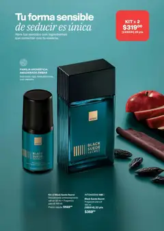 Vista previa de Kit x 2 Black Suede Secret Desodorante antitranspirante roll-on 50 ml + Fragancia para él 100 ml, Desodorante antitranspirante roll-on 50 ml + Fragancia para él 100 ml, nuevo folleto de la tienda, válido en México a partir del 24.04.2026 | Página: 109