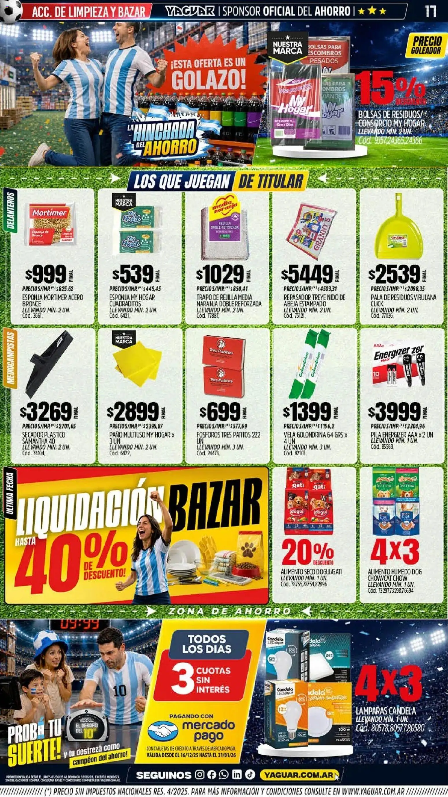 Yaguar - Oferta Semanal Mendoza │ válido desde el 01.06.2026 | Página: 16 | Productos: Rejilla, Repasador, Esponja, Pala