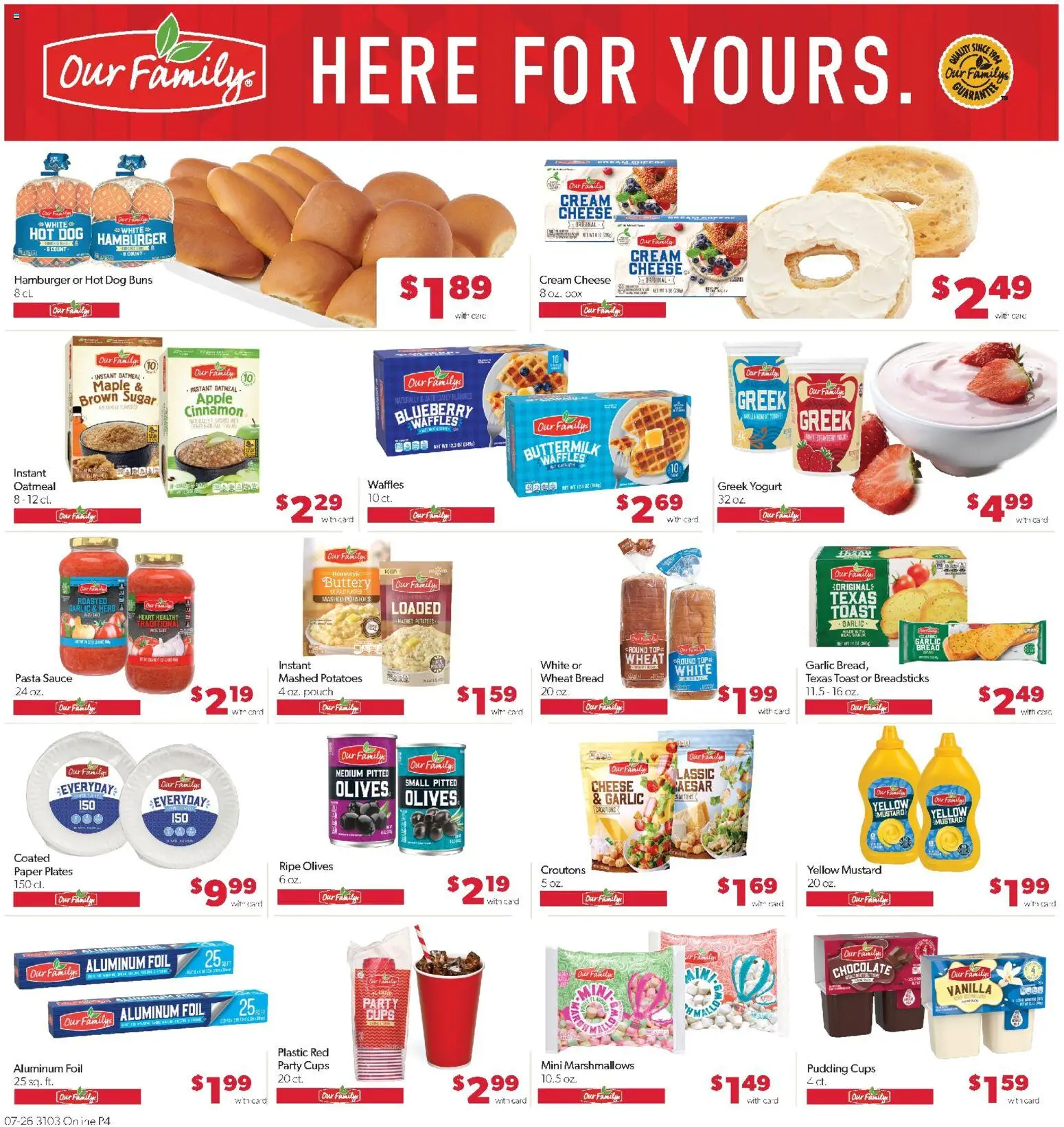 Family Fare Weekly Ad - ND - valid from 07/26/2026 | Page: 8 | Products: Yogurt, Chocolate, Pasta, Garlic