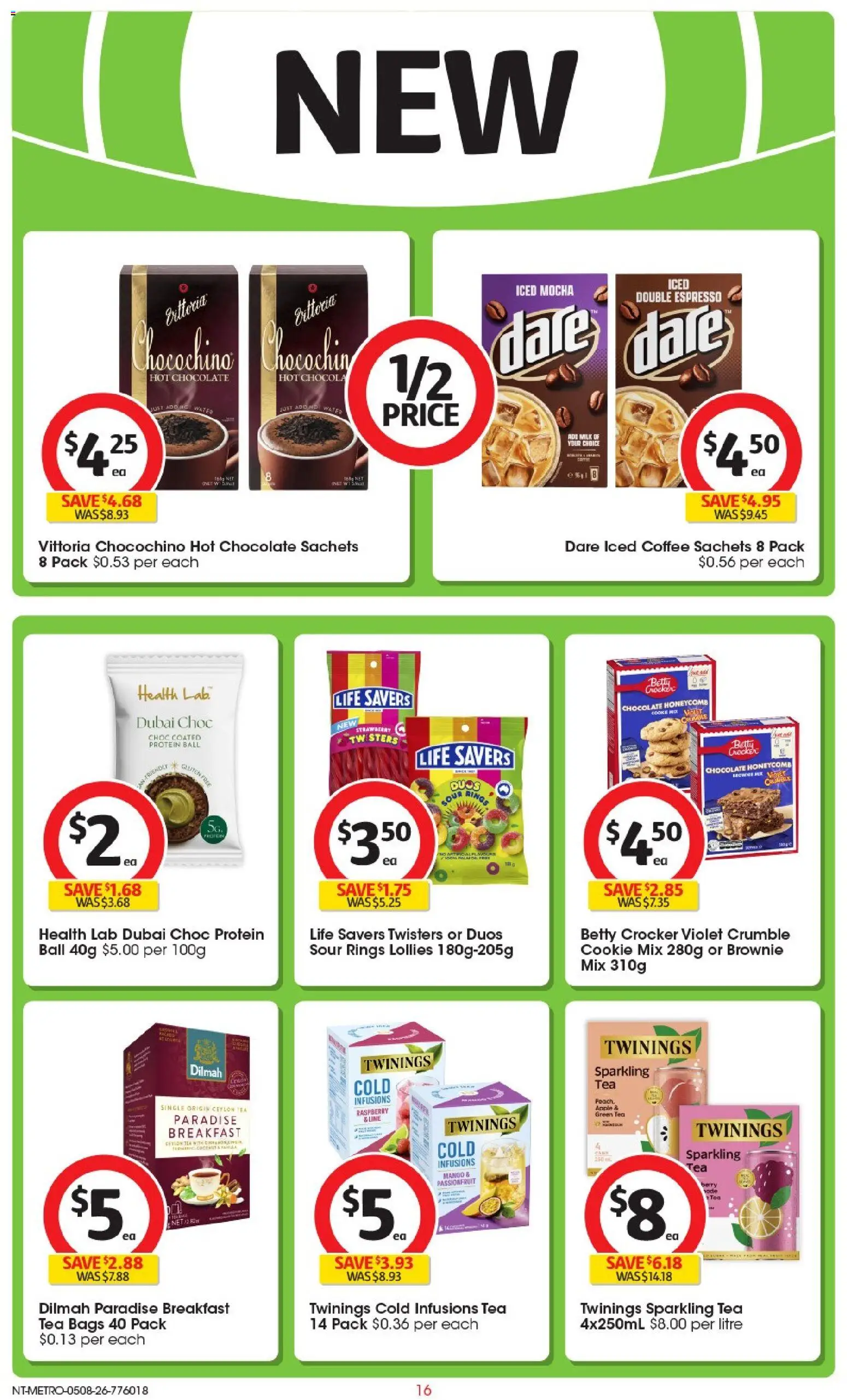 Coles catalogue - valid from 05/08/2026 | Page: 16 | Products: Milk, Chocolate, Passionfruit, Raspberry