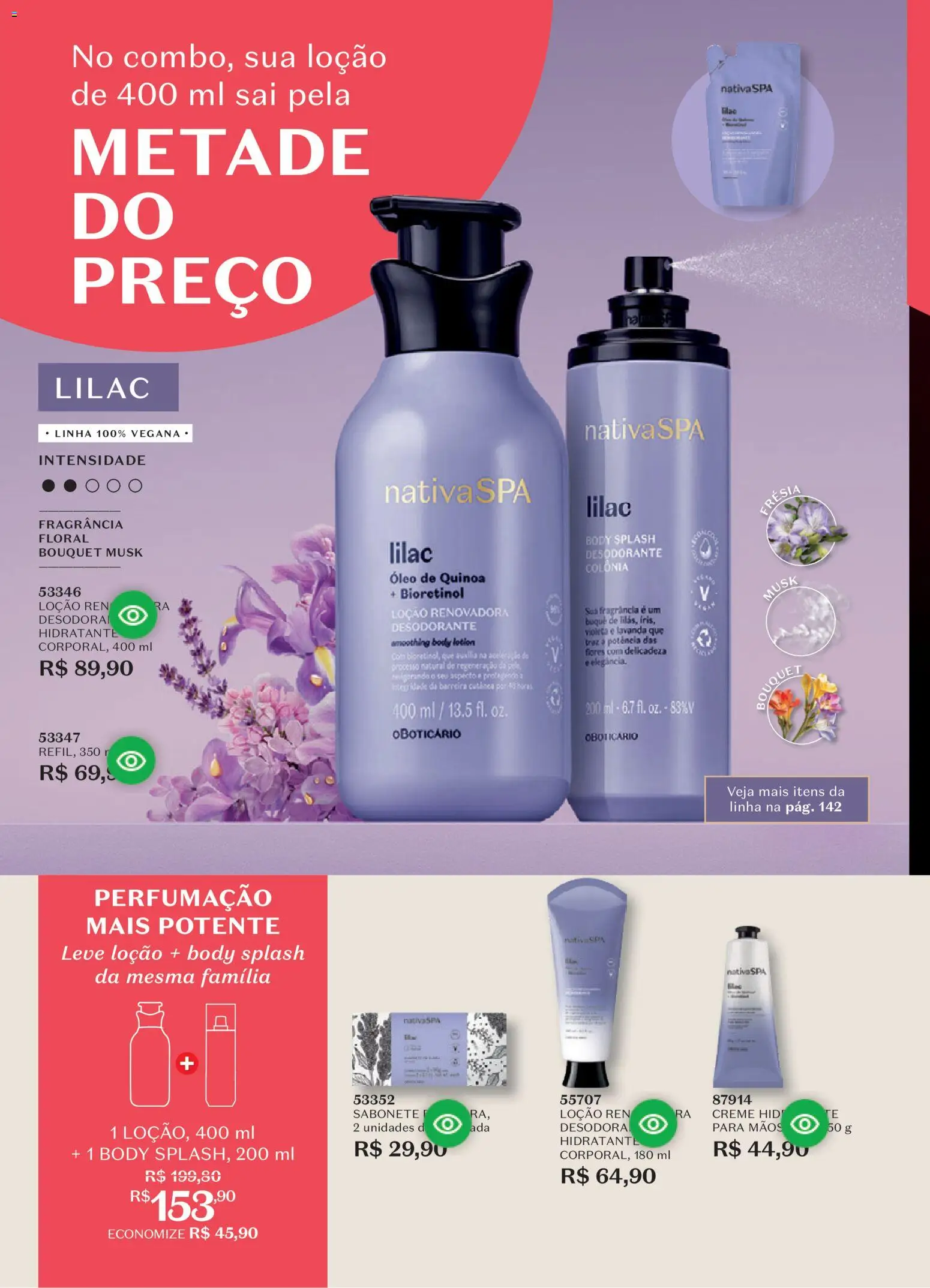 O Boticário Folheto - válido de 10/08/2026 | Página: 136 | Produtos: Quinoa, Desodorante, Creme, Body